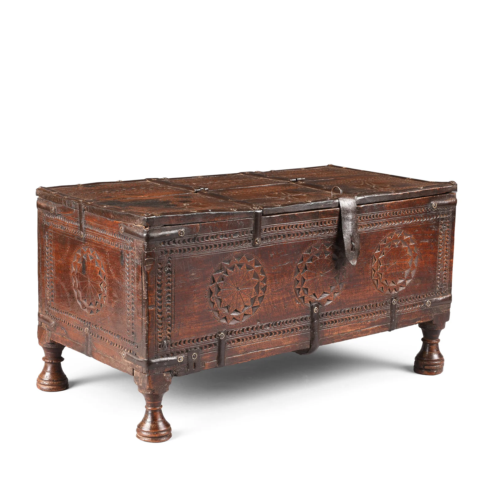 Indian Merchants Box From Shekhawati - 19th Century