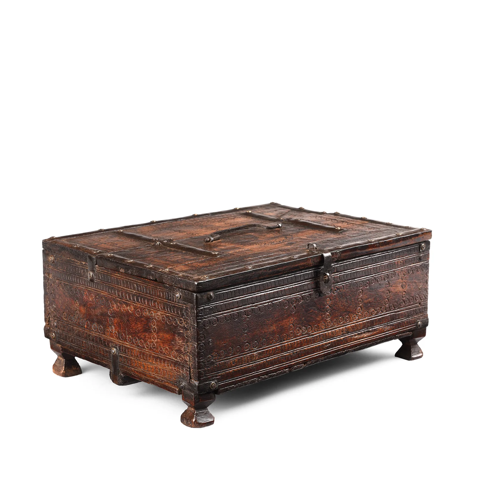 Chip Carved Merchants Box From Bikaner - 19th Century - Image 2