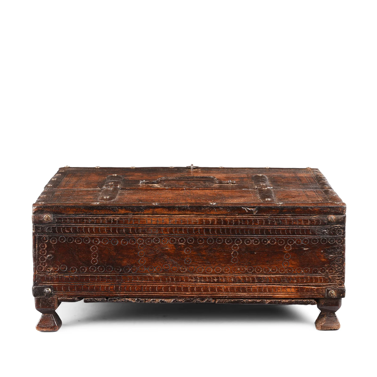 Chip Carved Merchants Box From Bikaner - 19th Century - Image 7