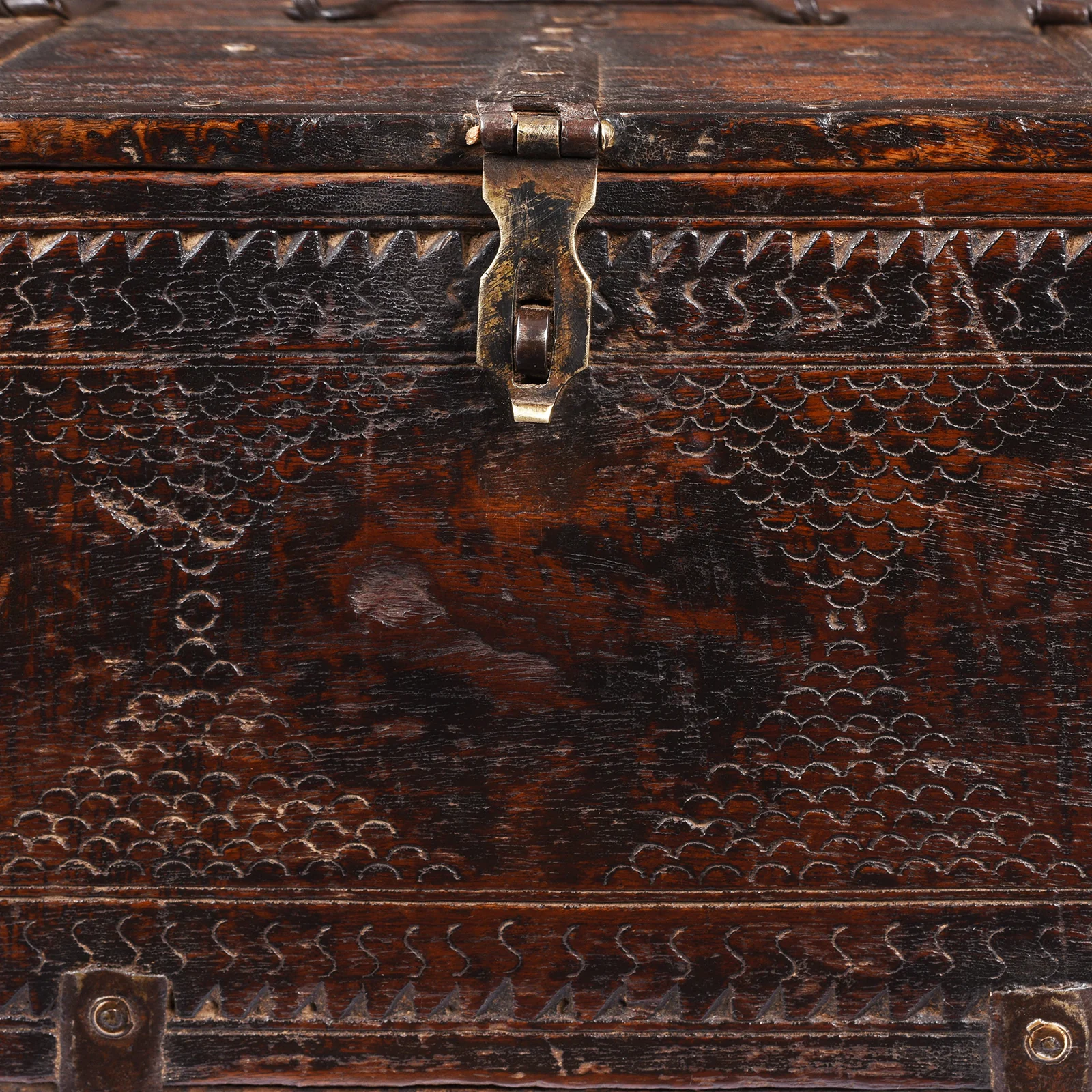 Chip Carved Merchants Box From Rajasthan - 19th Century - Image 3