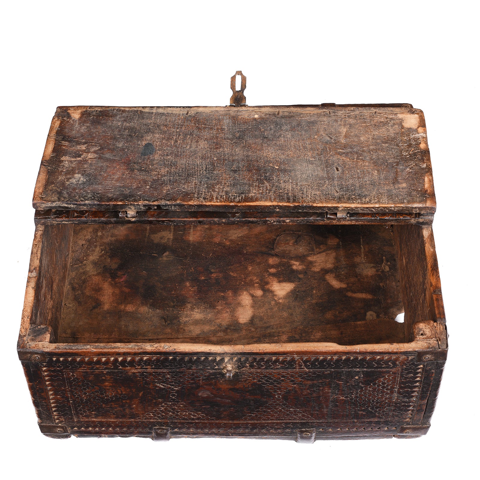 Chip Carved Merchants Box From Rajasthan - 19th Century - Image 4
