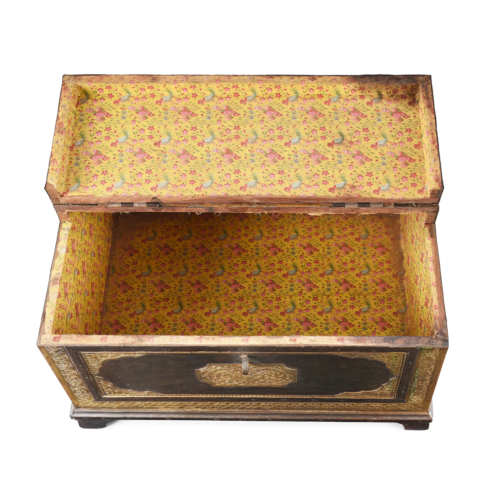 Brass & Iron Trousseau Box From Shekhawati - 19th Century - Image 3