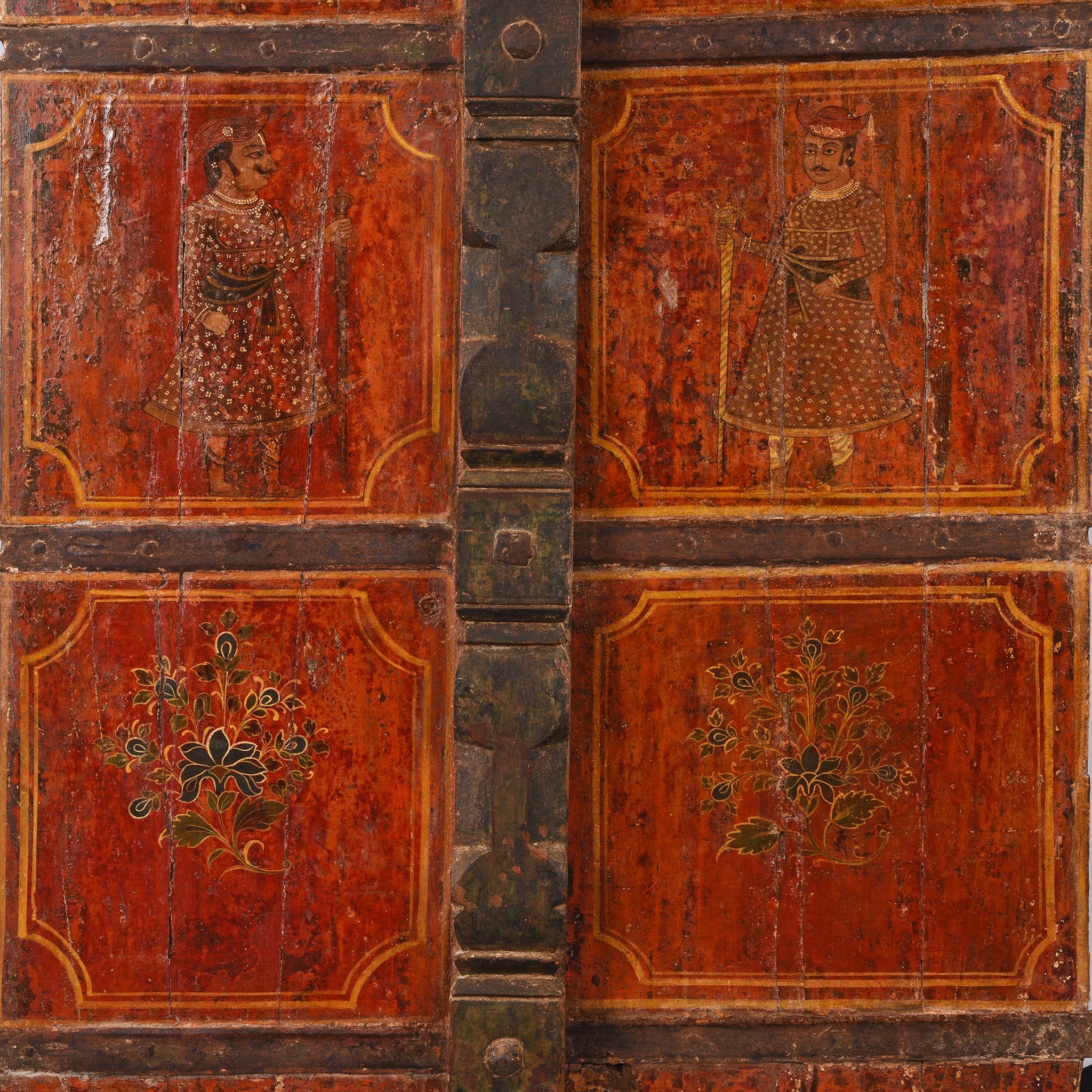 Painted Indian Door From Rajasthan - Mid 18thC - Image 2
