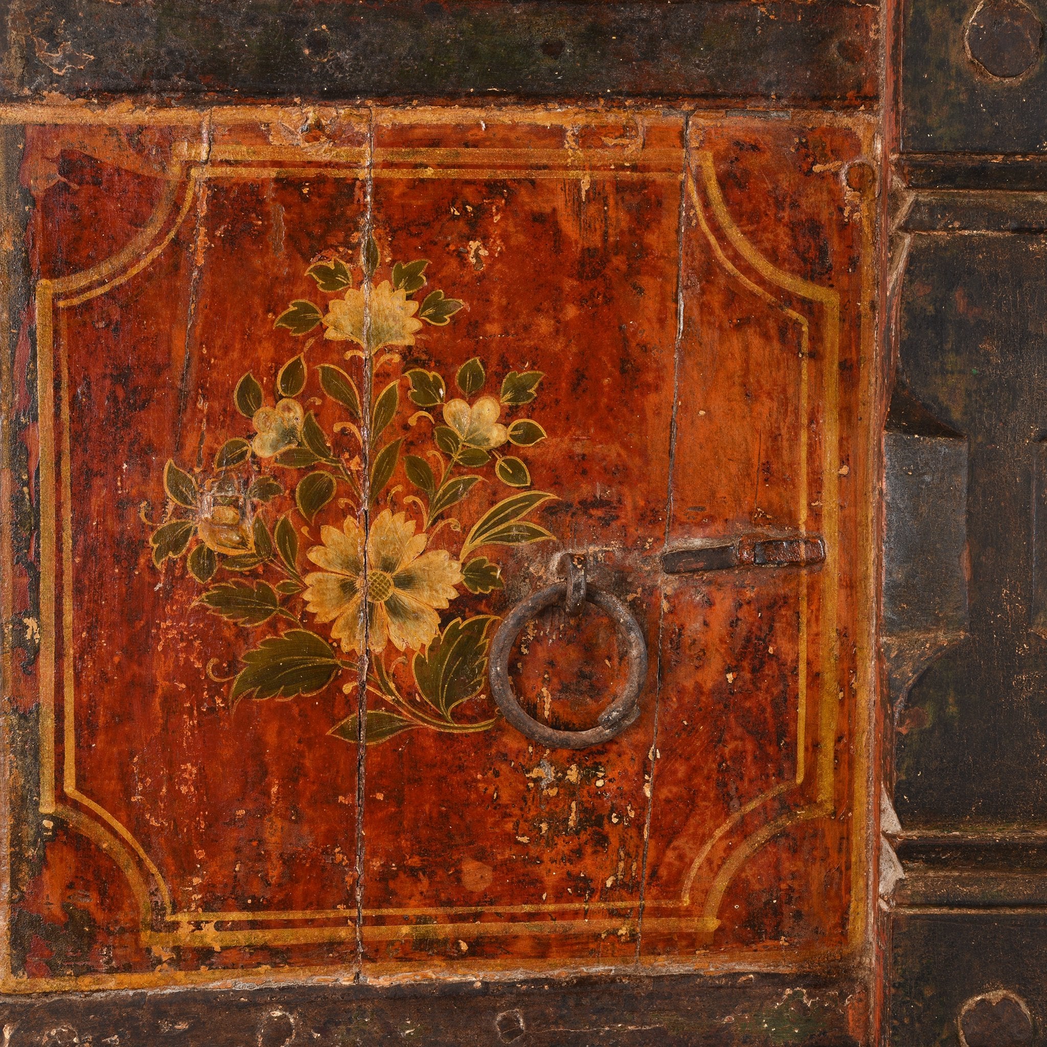 Painted Indian Door From Rajasthan - Mid 18thC - Image 3