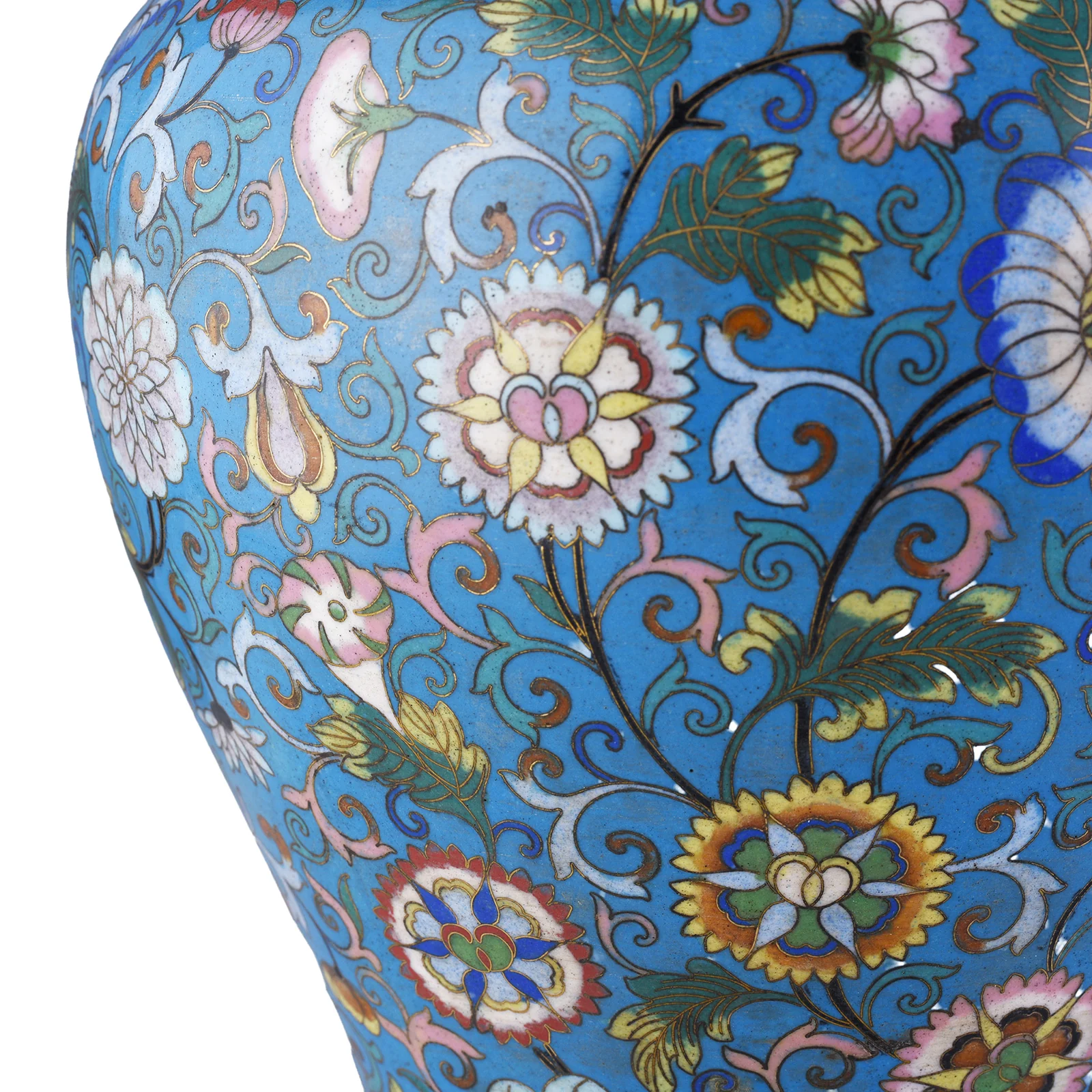 Cloisonne Baluster Vase Lamp - Late Qing Dynasty - Image 7