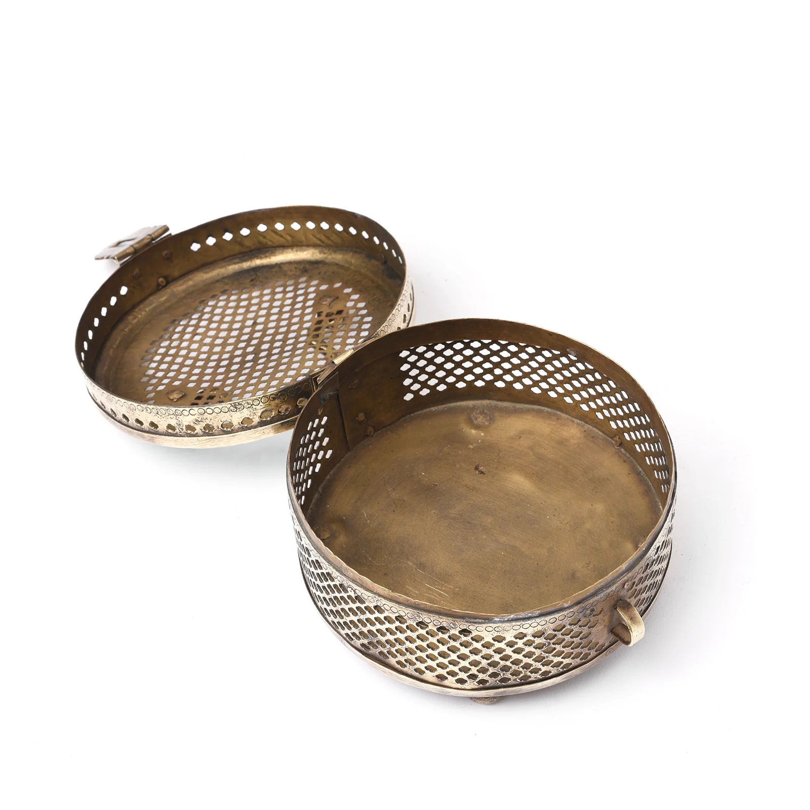 Brass Jali Work Paan Box From India - Early 20th Century - Image 3
