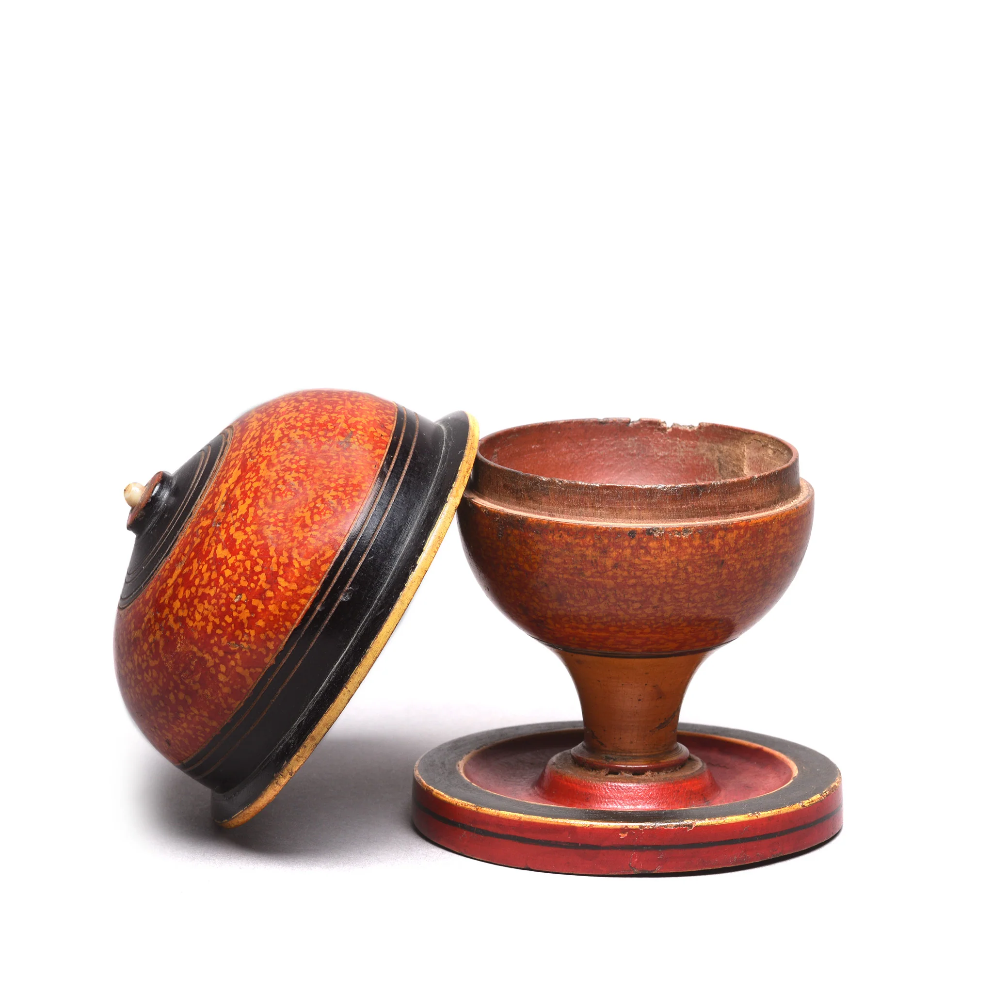 Spotted Lacquer Pot From Rajasthan - 19thC - Image 2