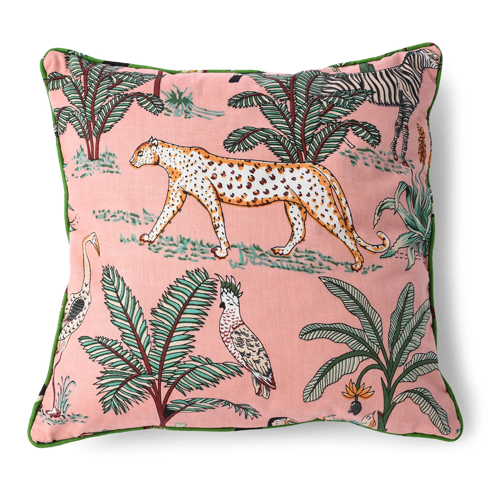 Jungle Animal Print Cushion with Pad - Various Colours - Image 5