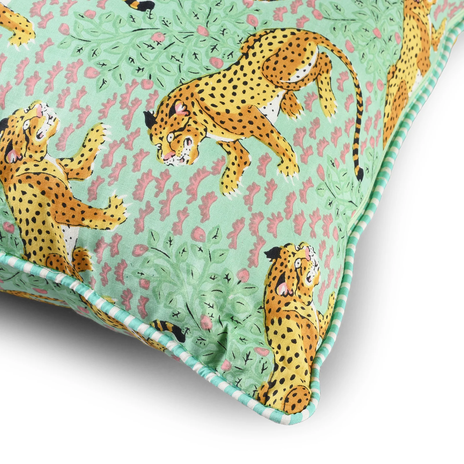 Cotton Leopard Design Cushion Cover with Pad - Image 2
