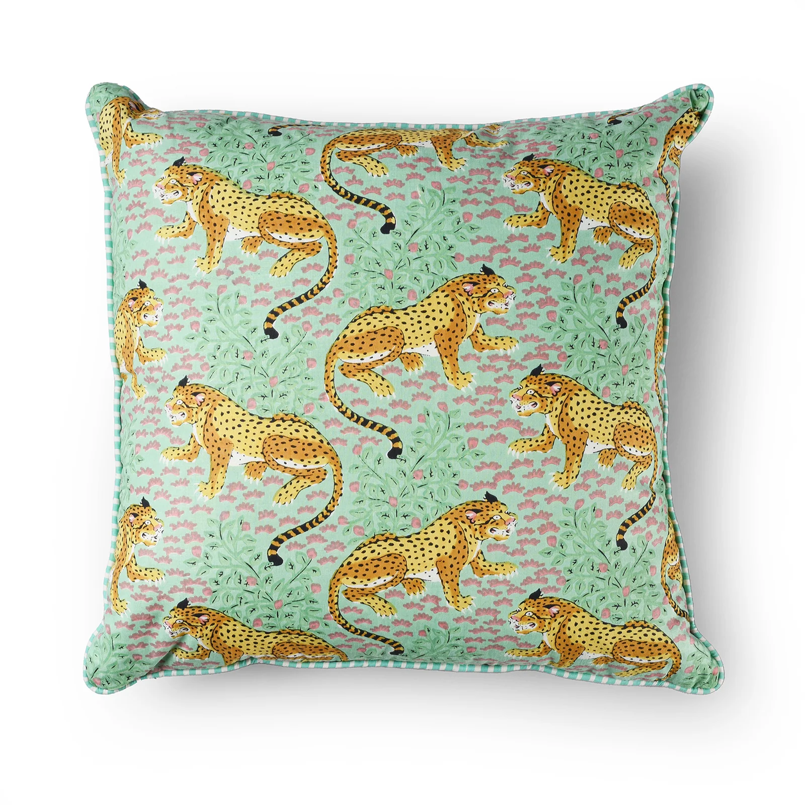 Cotton Leopard Design Cushion Cover with Pad - Image 4