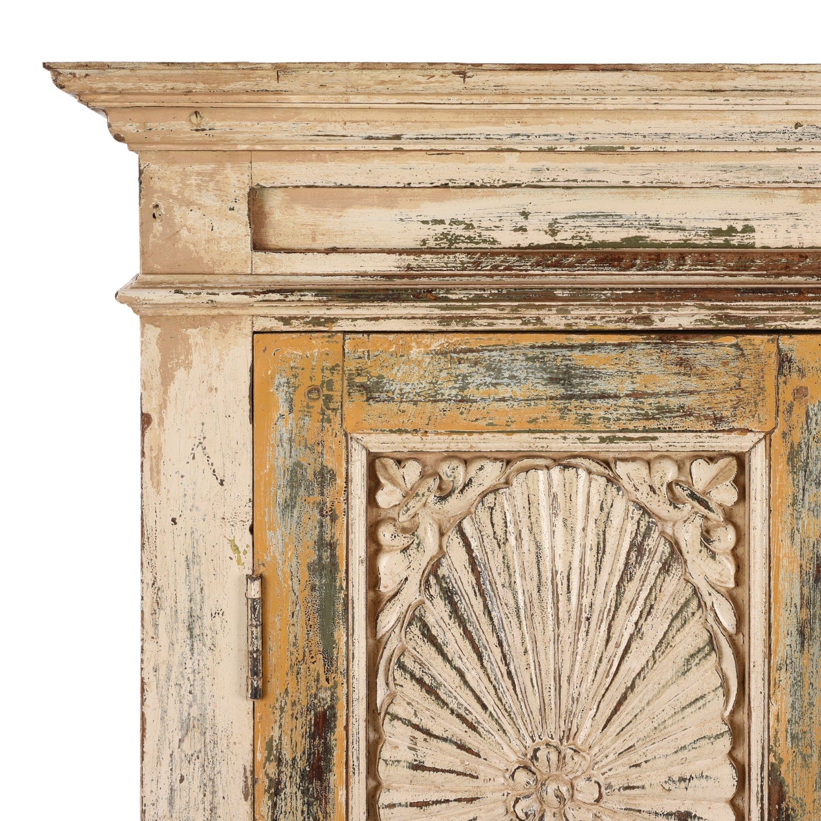 Cream Painted Almirah Cabinet - 19th Century - Image 10