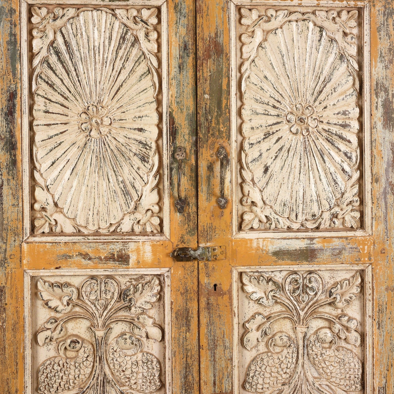 Cream Painted Almirah Cabinet - 19th Century - Image 2
