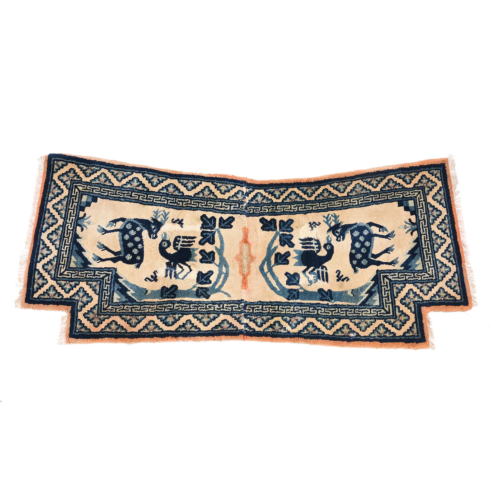 Tibetan Saddle Rug with Deer - 19th Century