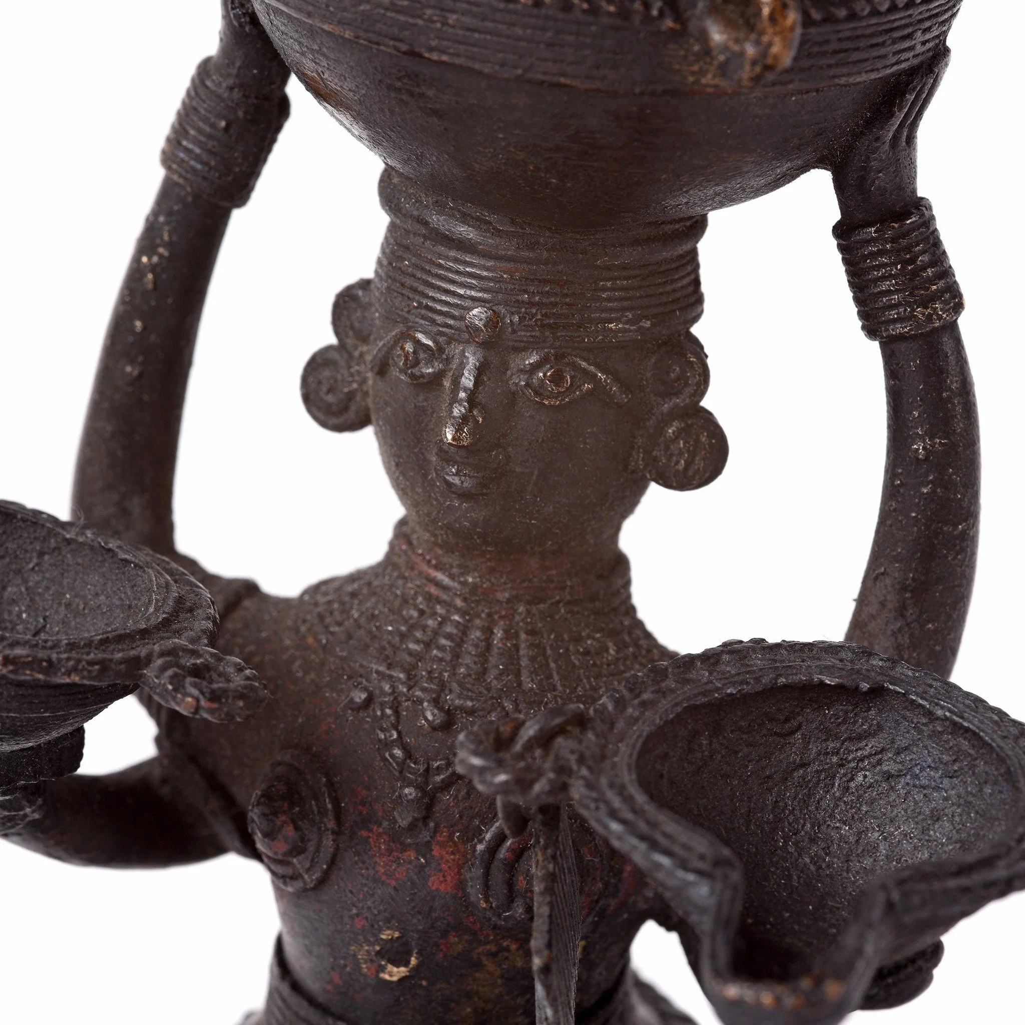 Lakshmi Riding an Elephant Oil Lamp - Early 19thC - Image 2