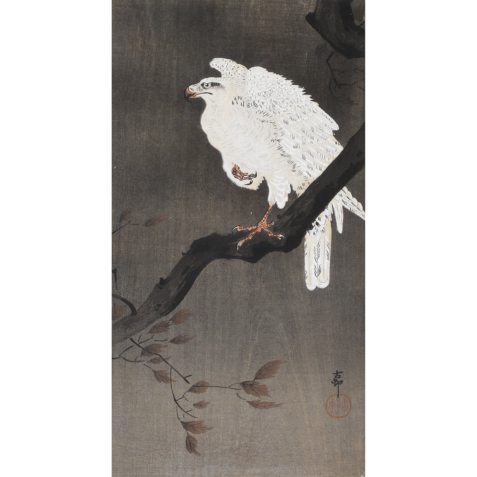 Framed Eagle Japanese Woodblock Print By Ohara Koson - Early 20th Century - Image 5