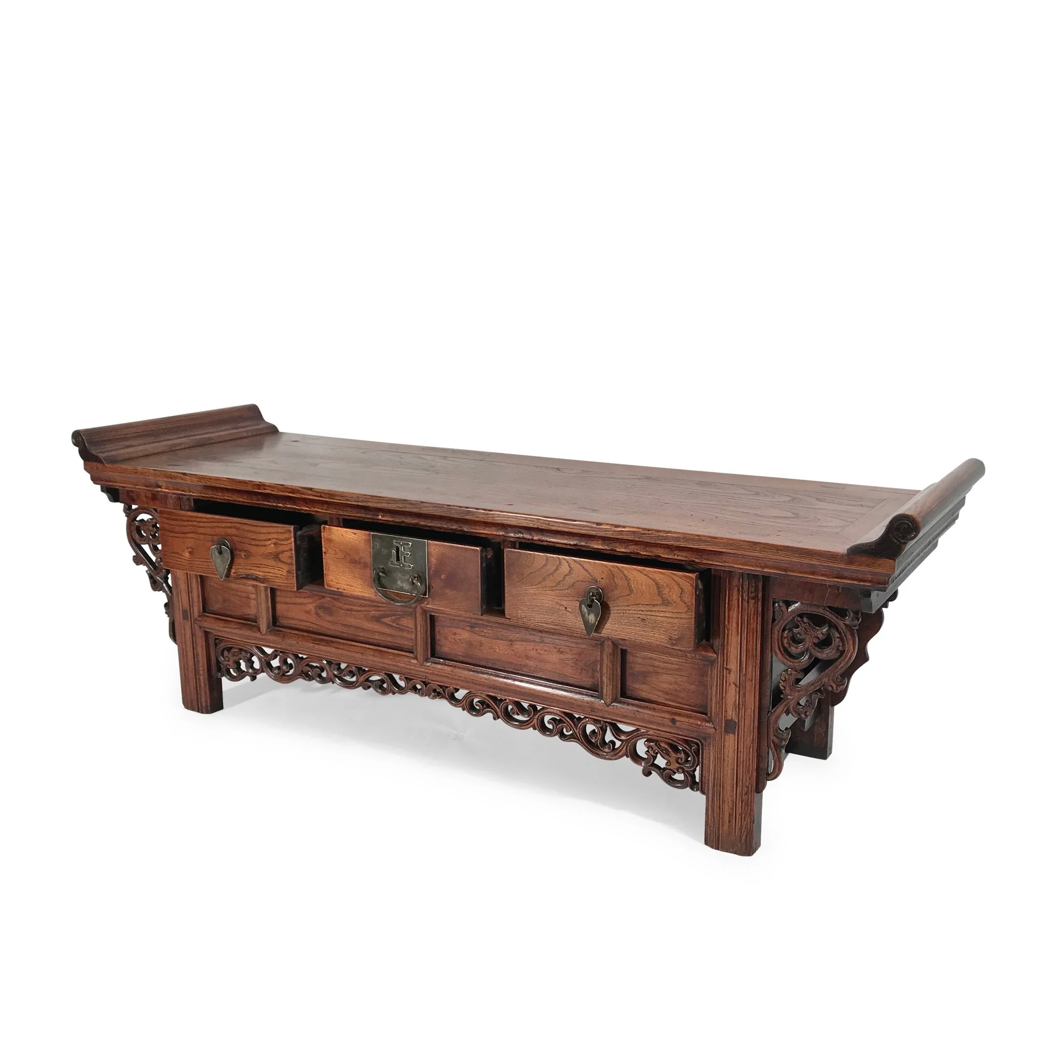 Elm "Kang" Low Cabinet From Shandong - 19thC - Image 2