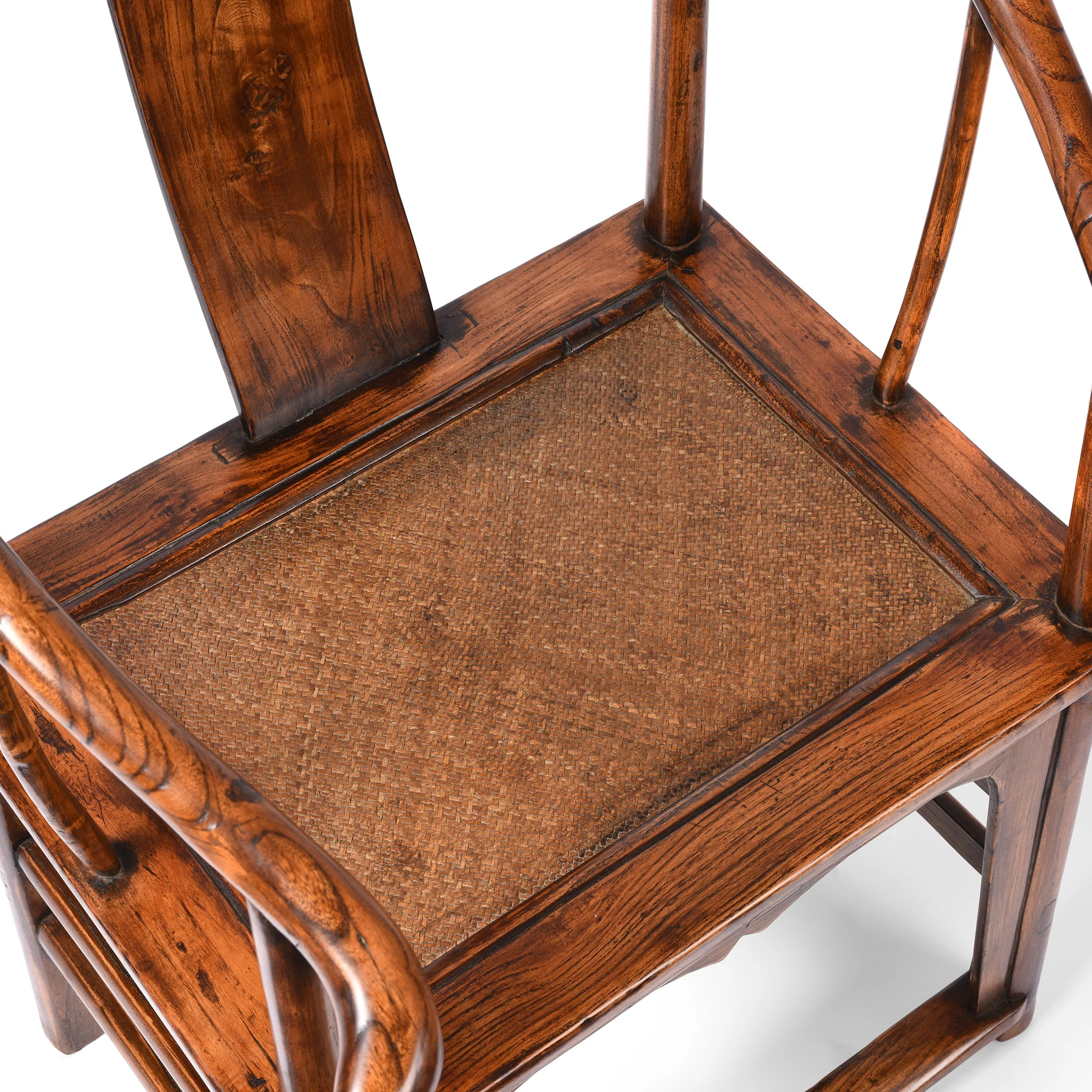 Elm Chinese Horseshoe Chair - Early 20thC - Image 5