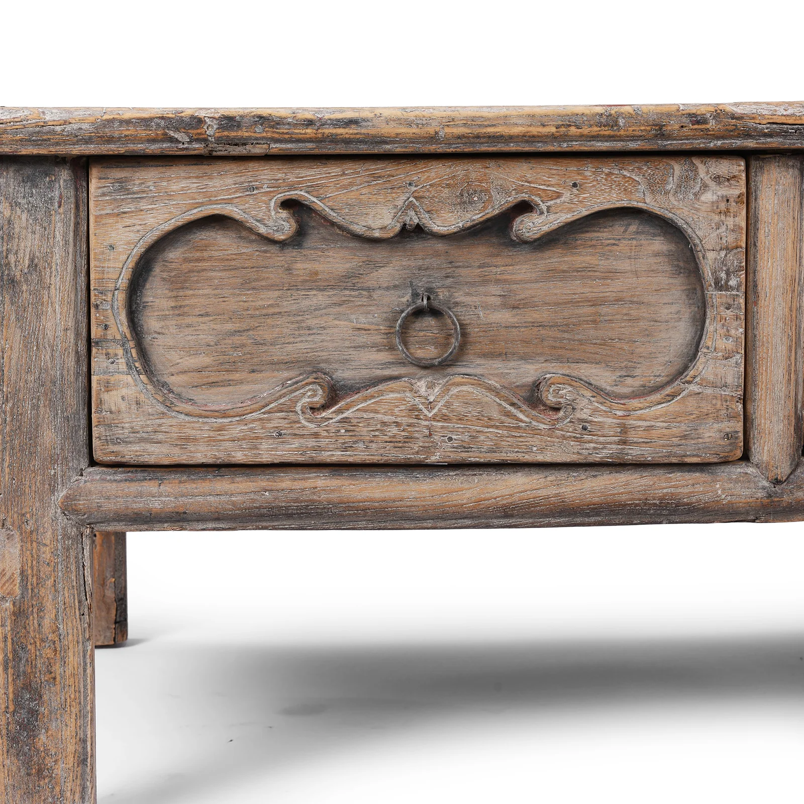 Elm Coffee Table With Drawers From Shandong - 19th Century - Image 3