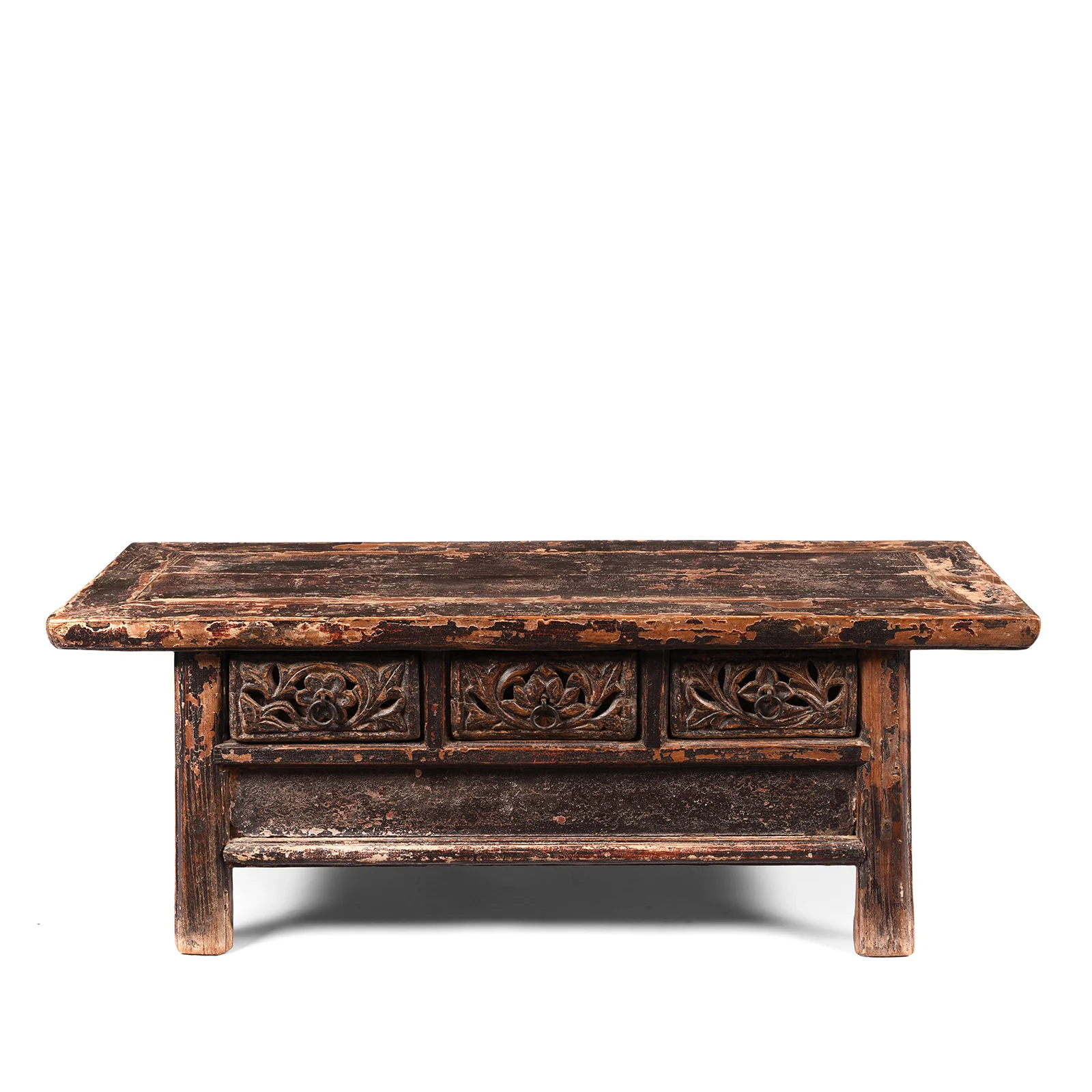 Lacquered Elm Kang Table From Shanxi - 19th Century