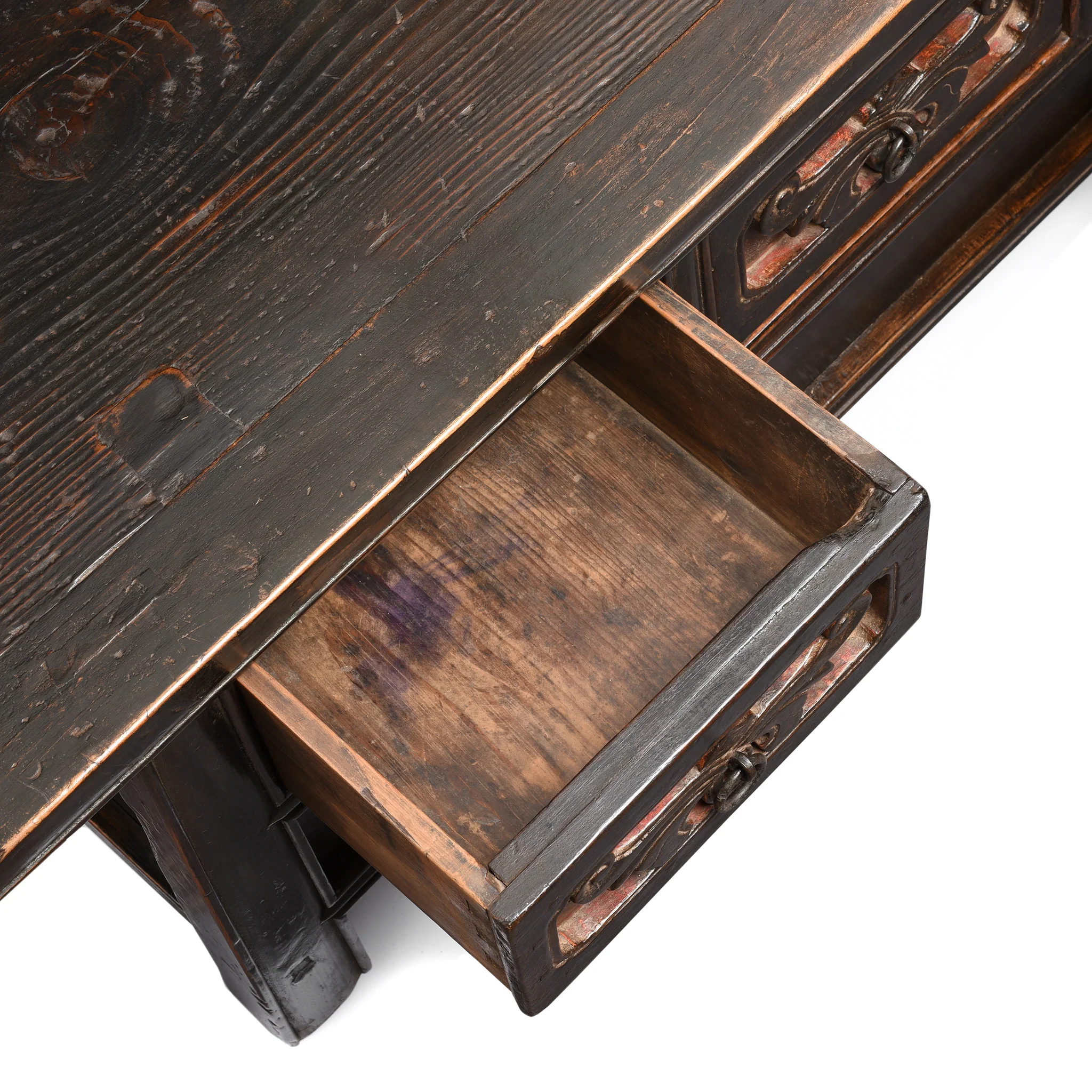 Painted Elm Kang Table From Shanxi - Late 19thC - Image 5