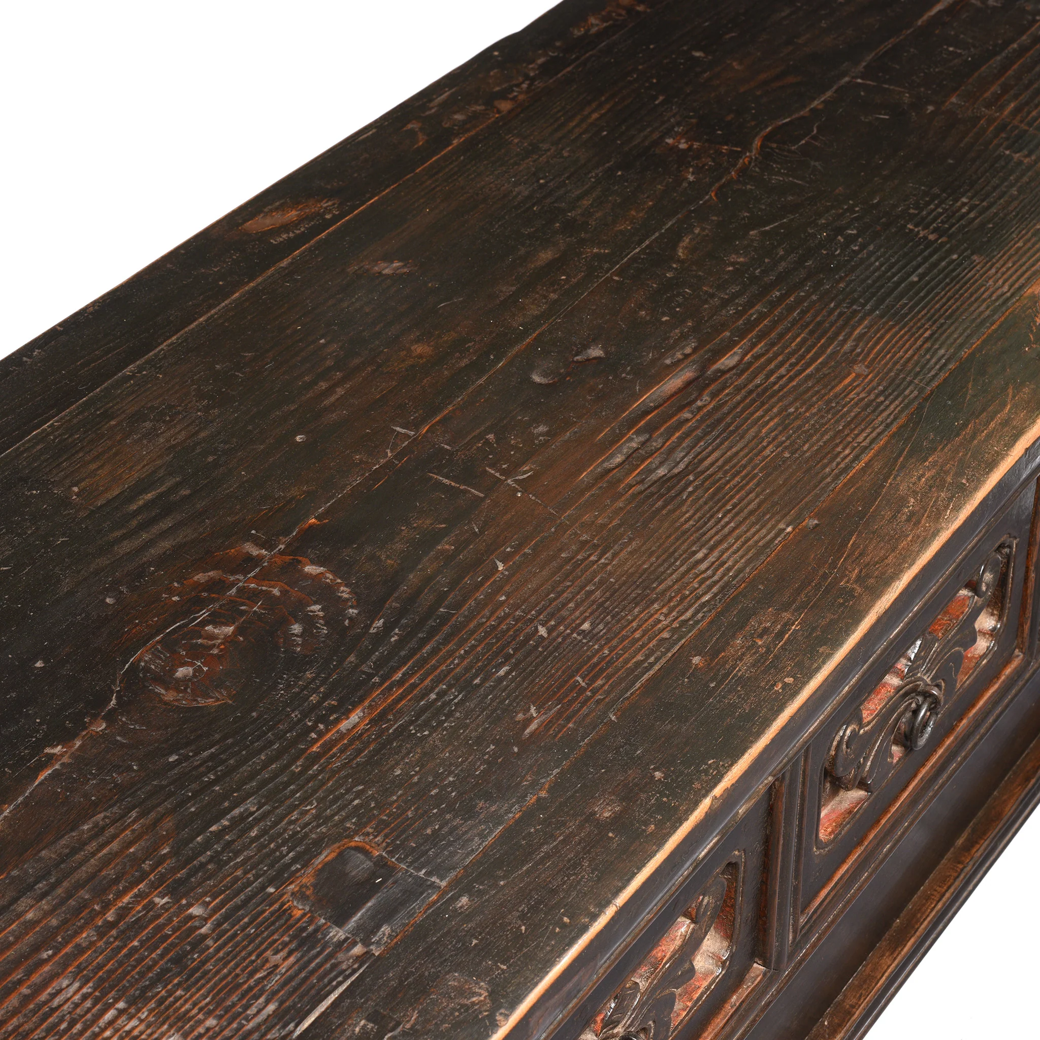 Painted Elm Kang Table From Shanxi - Late 19thC - Image 7