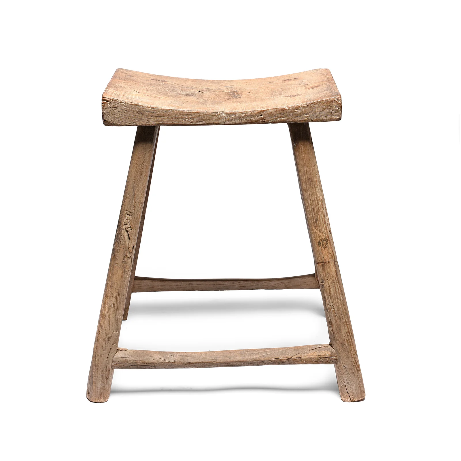 Elm Saddle Stool From Shanxi - 19thC - Image 2