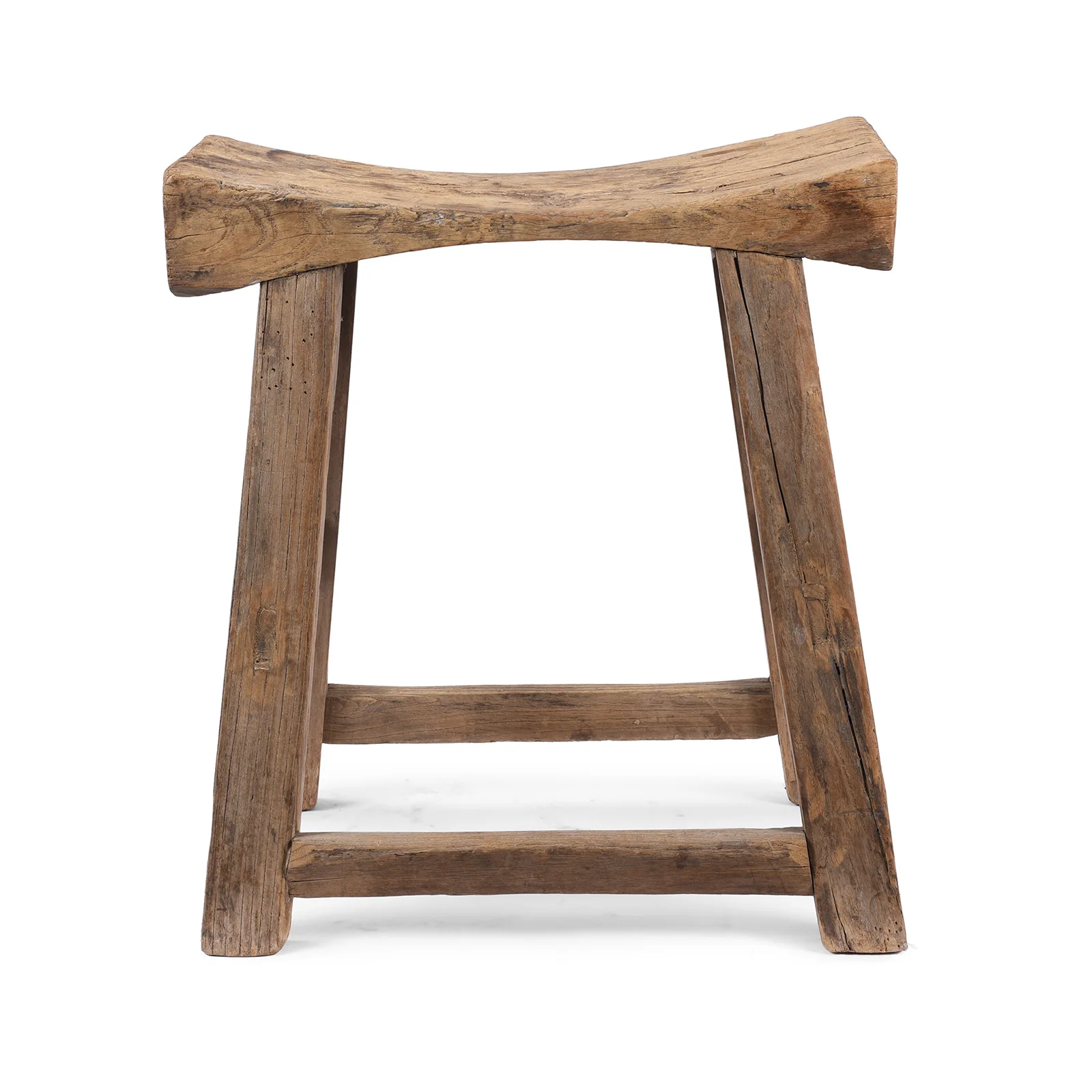 Chinese Elm Saddle Stool From Shanxi - 19th Century - Image 6