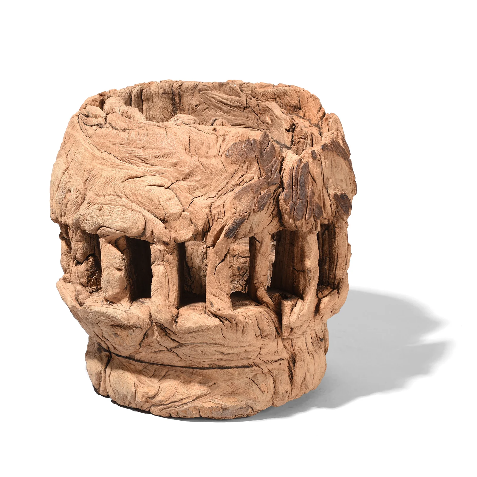 Elm Chinese Wheel Hub From Shanxi - 18th Century