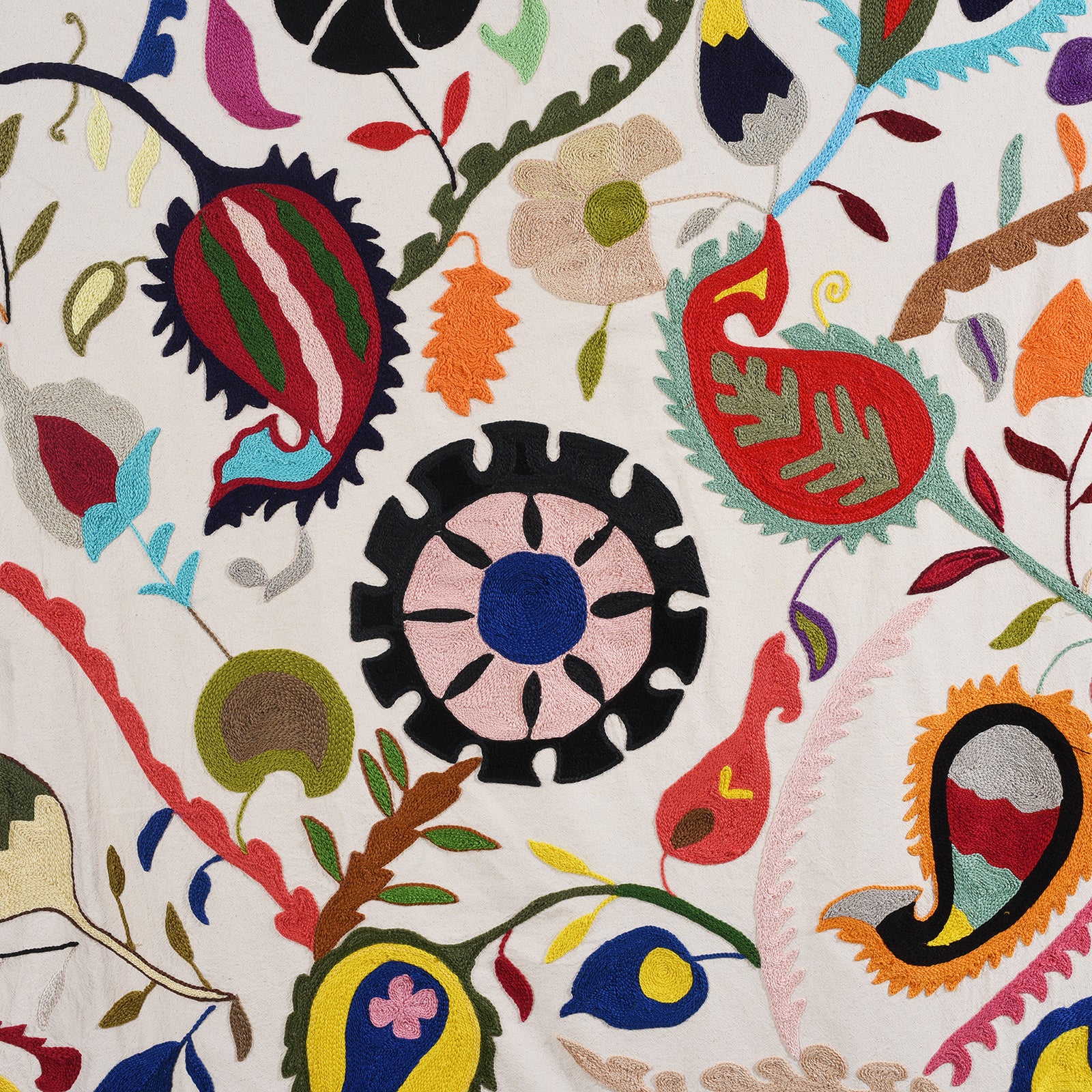 Embroidered Suzani Throw (216 x 142cm) - Image 2
