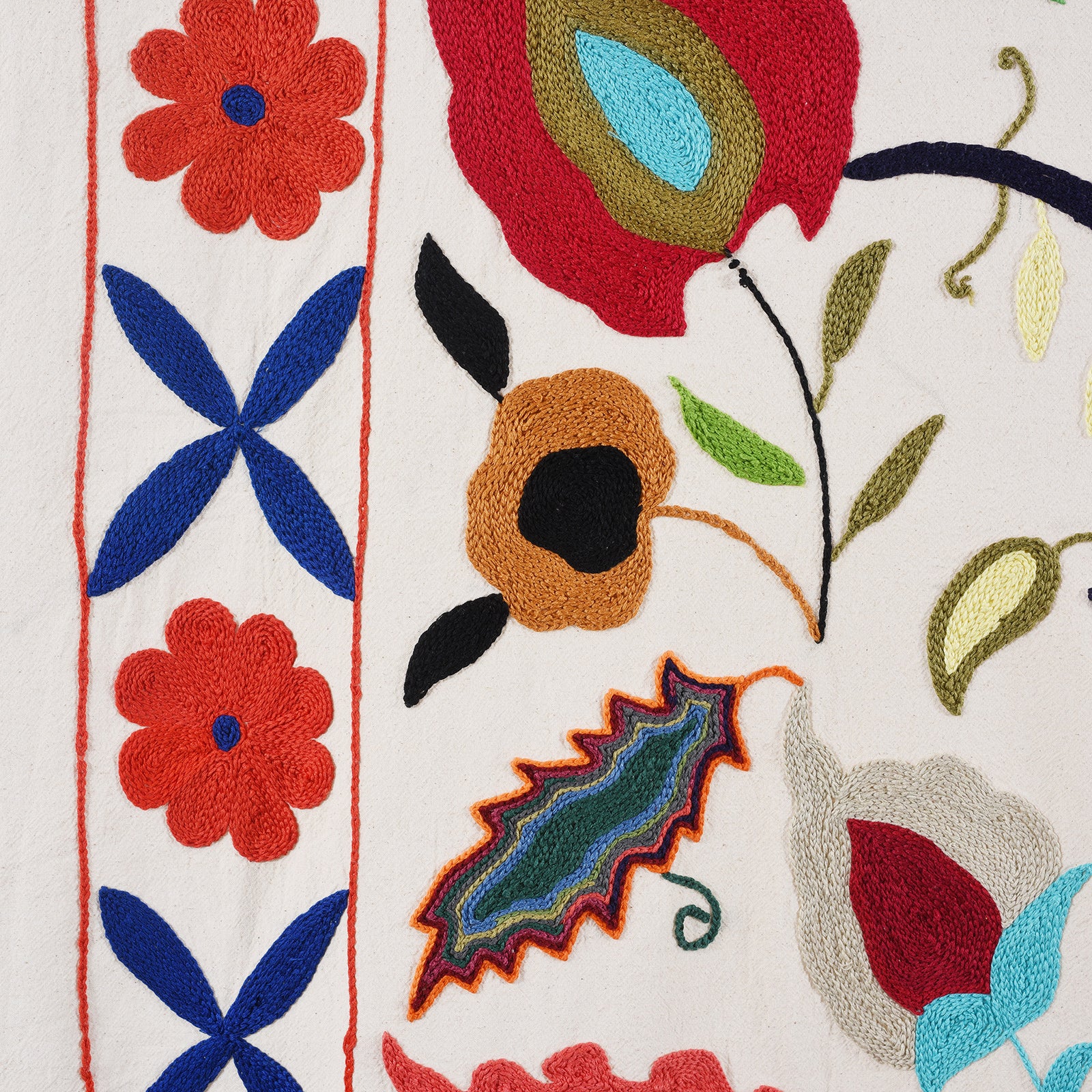 Embroidered Suzani Throw (216 x 142cm) - Image 3