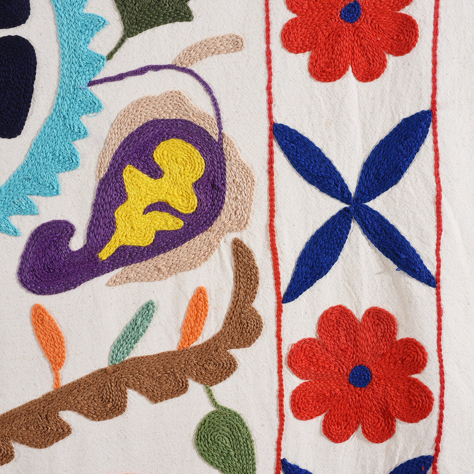 Embroidered Suzani Throw (216 x 142cm) - Image 4