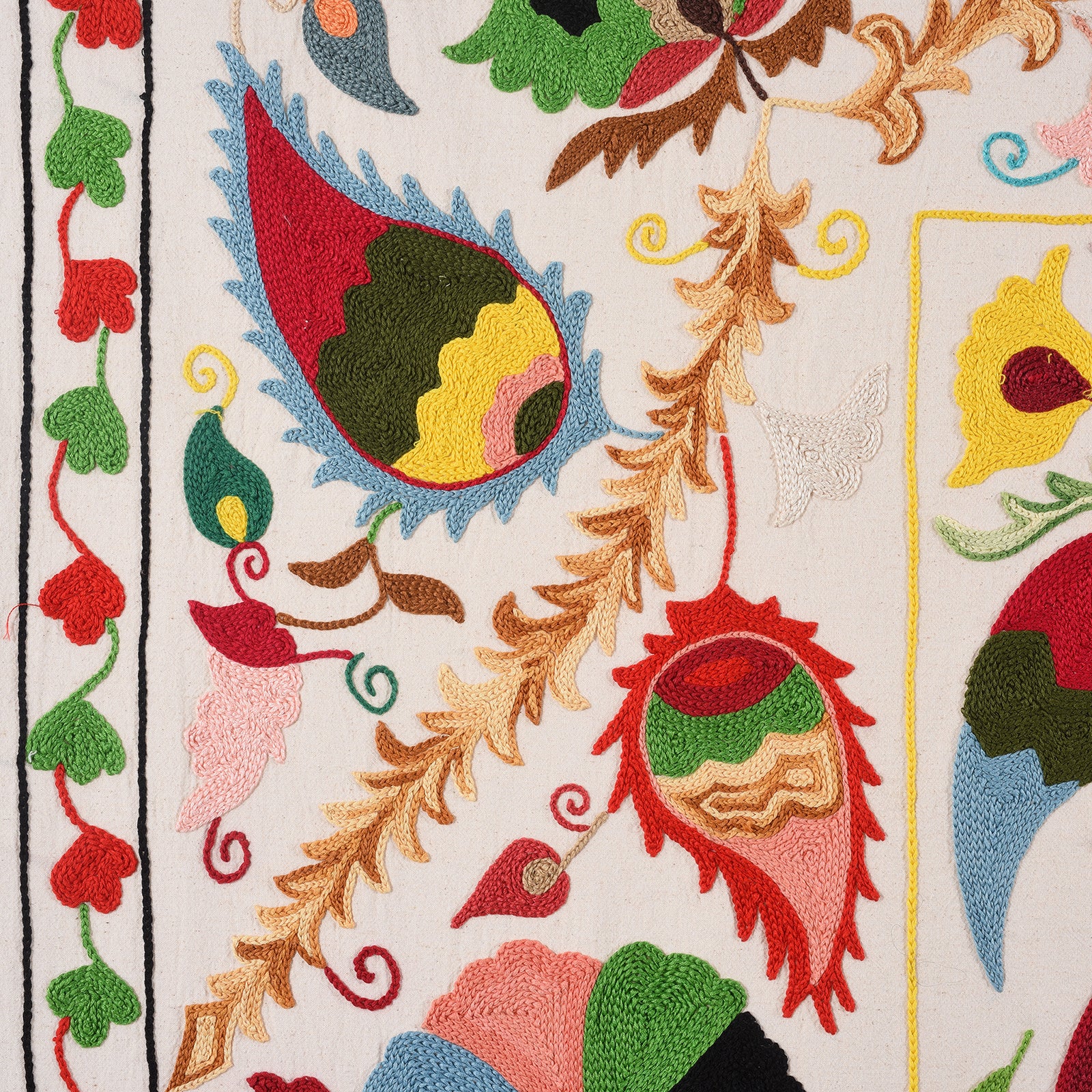 Embroidered Suzani Throw (222 x 146cm) - Image 2