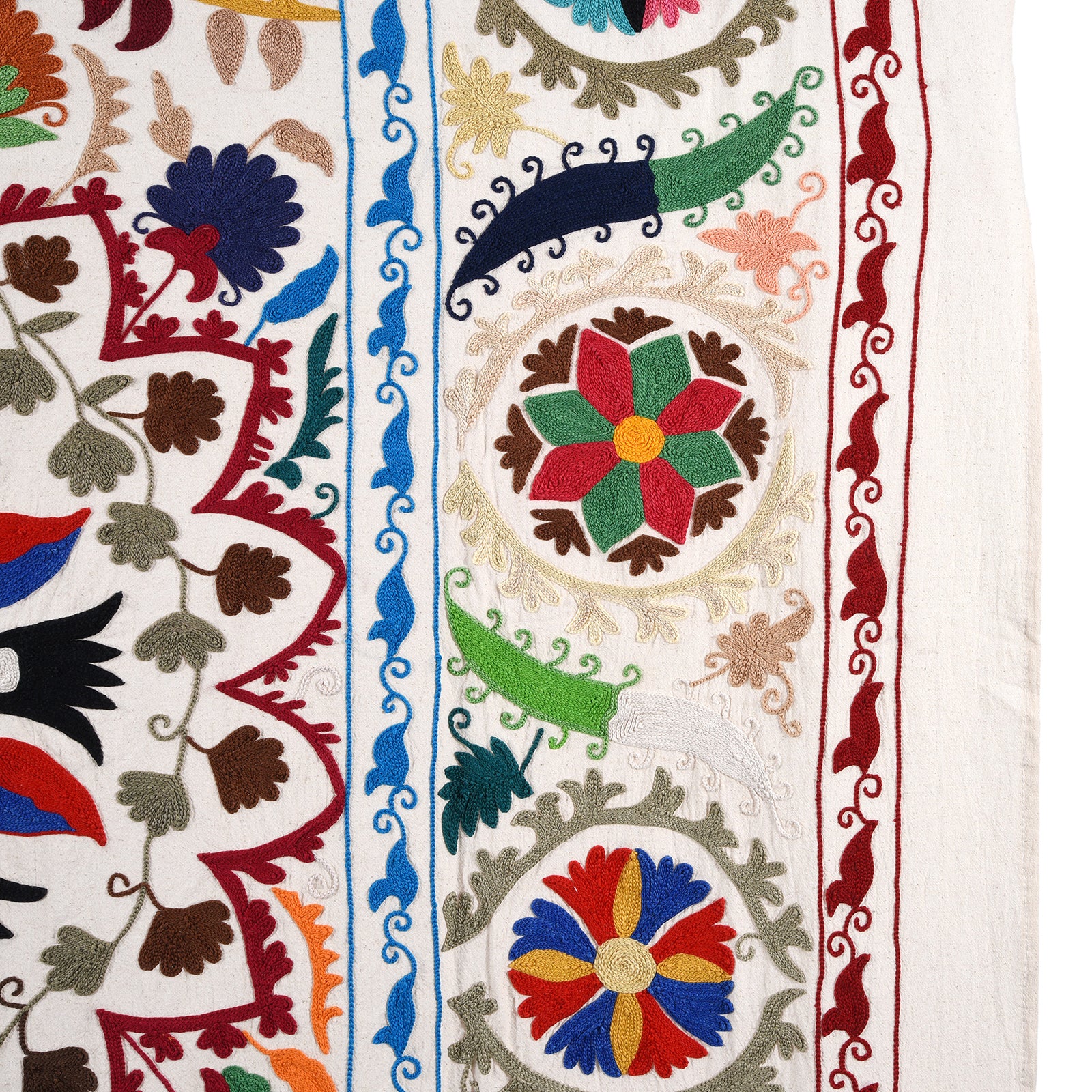 Embroidered Suzani Throw (210 x 148 cm) - Image 5