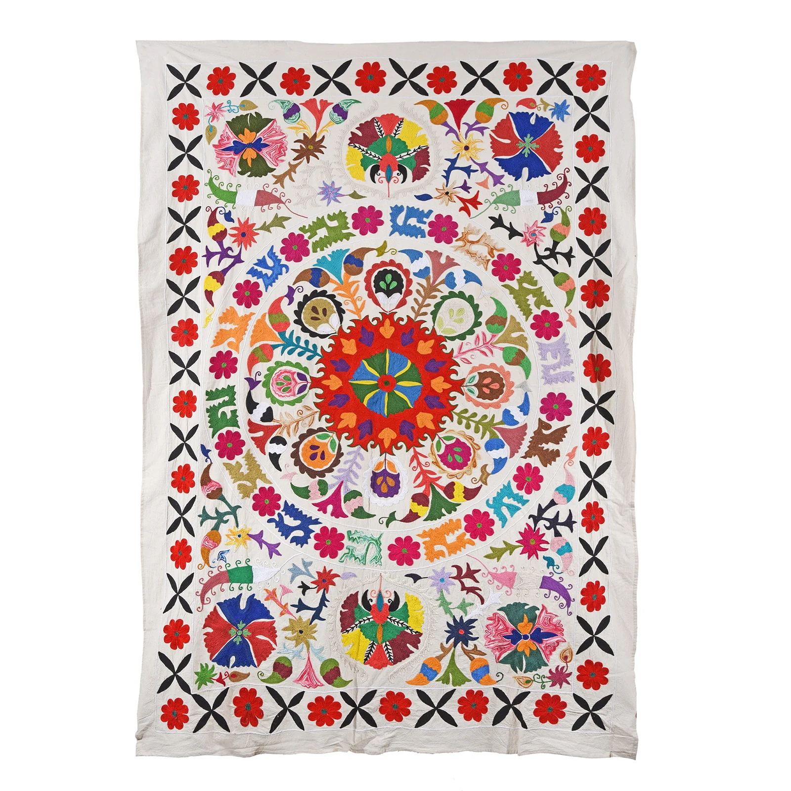 Embroidered Suzani Throw (212 x 144 cm)