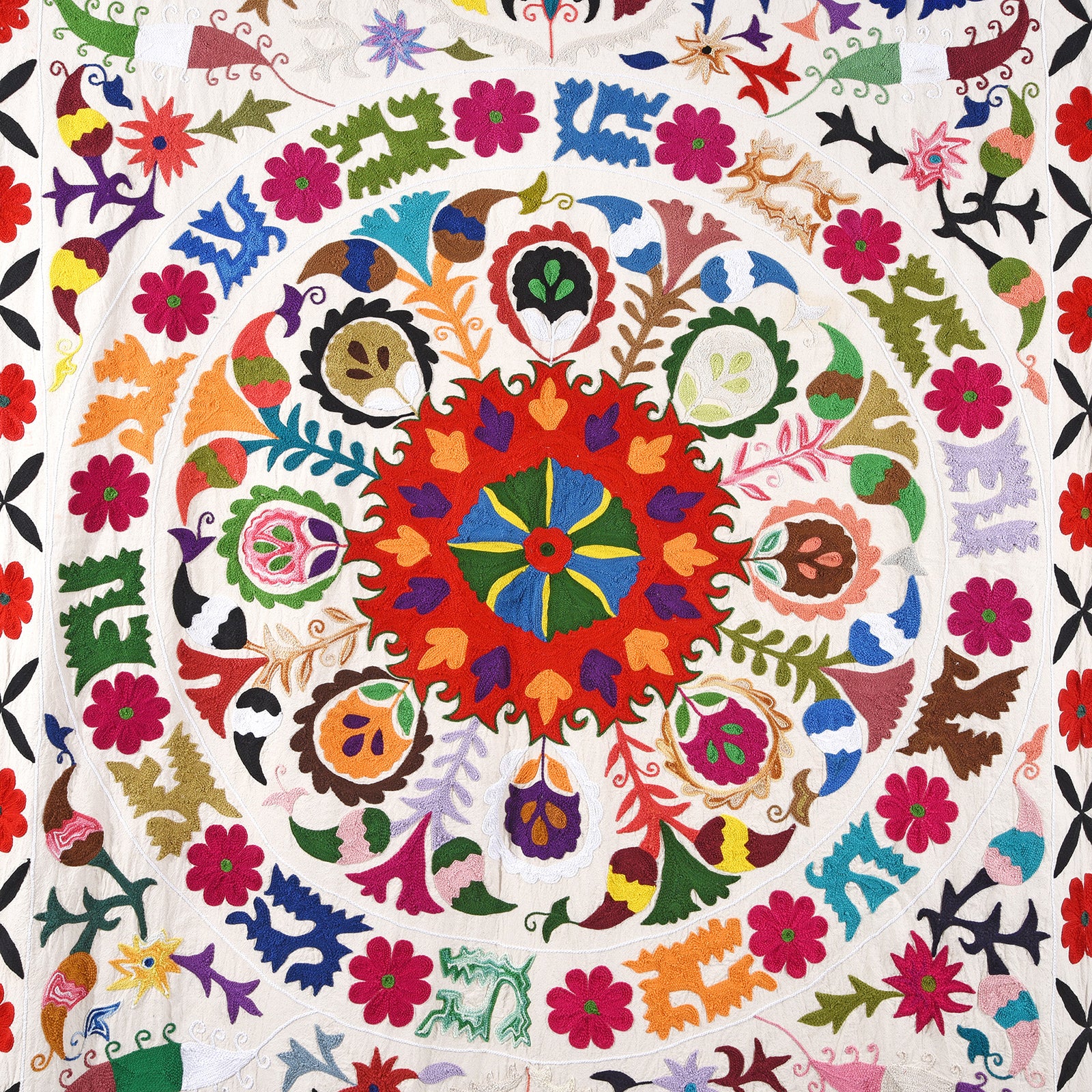 Embroidered Suzani Throw (212 x 144 cm) - Image 2