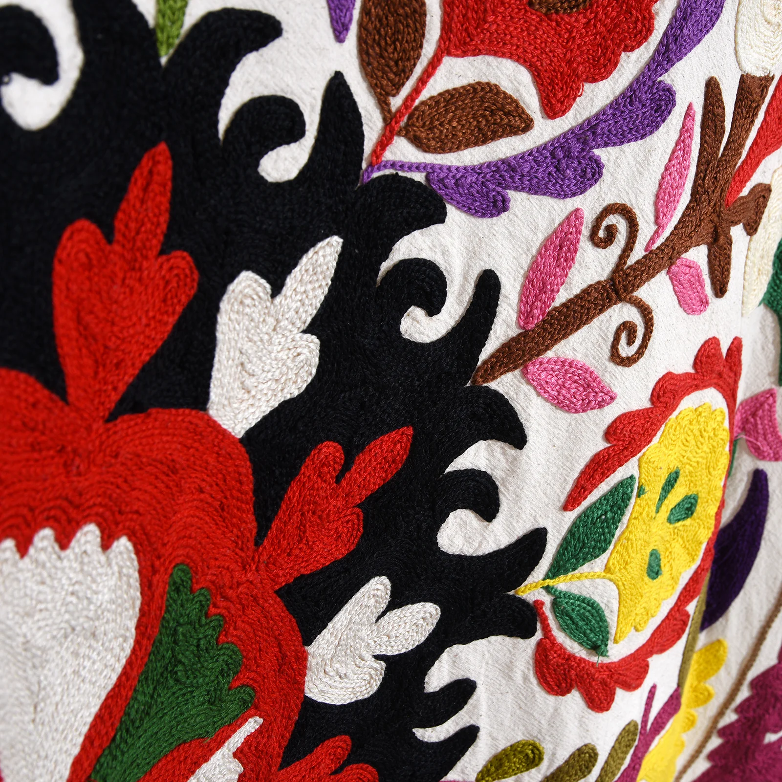 Embroidered Suzani Throw (222 x 148 cm) - Image 5