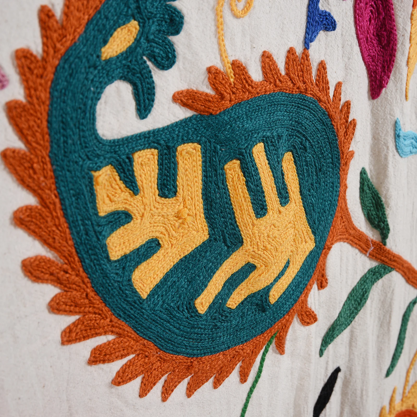 Embroidered Suzani Throw (228 x 152 cm) - Image 4