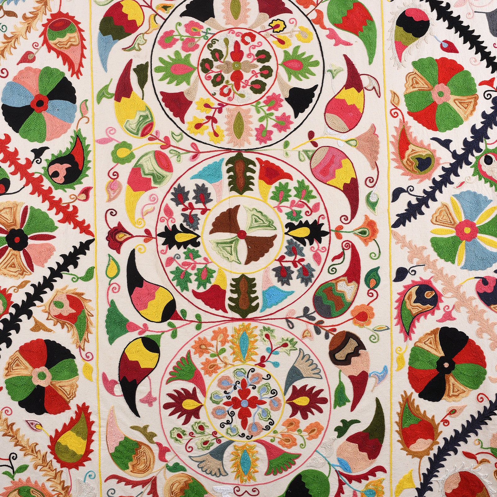 Embroidered Suzani Throw (222 x 146cm) - Image 3