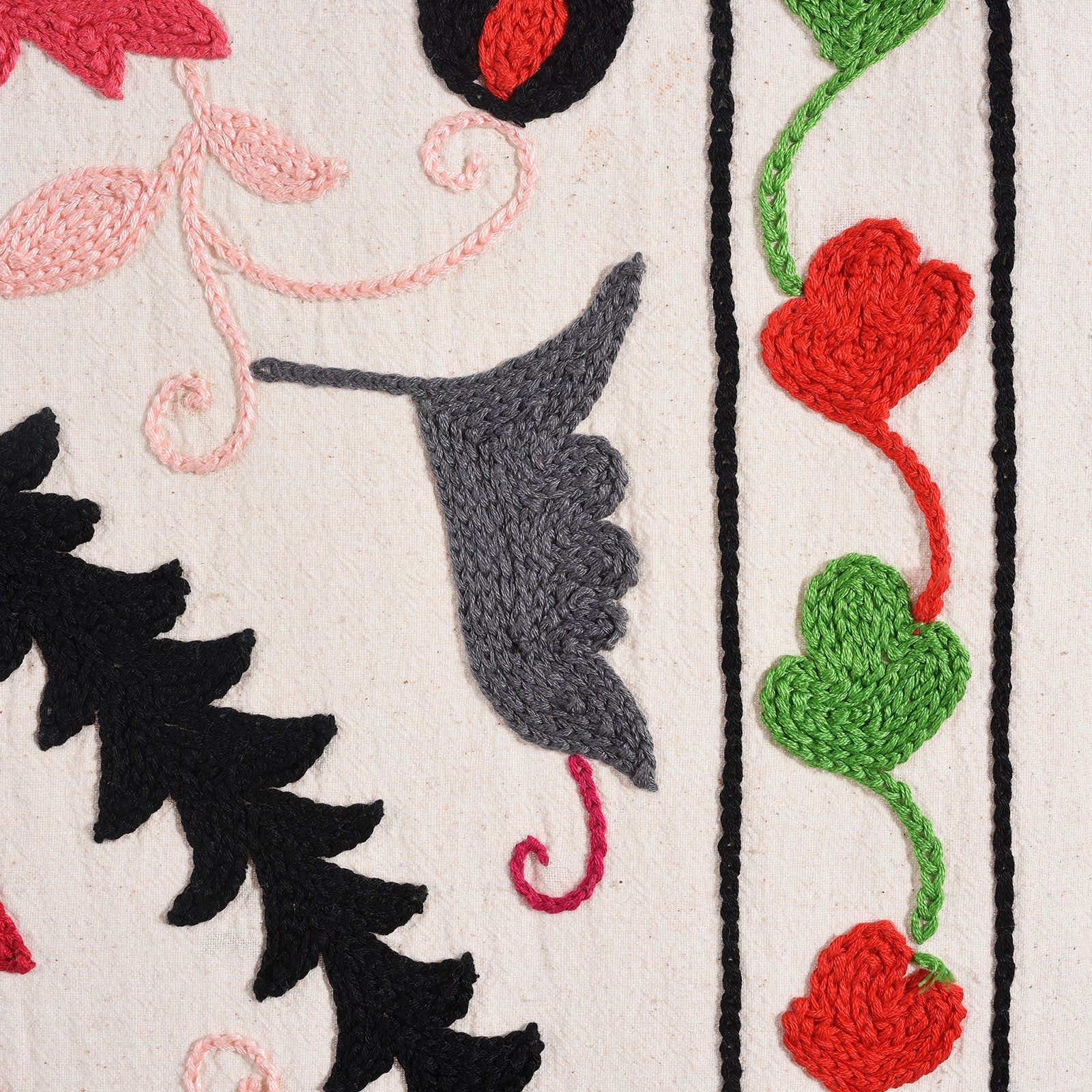 Embroidered Suzani Throw (222 x 146cm) - Image 4