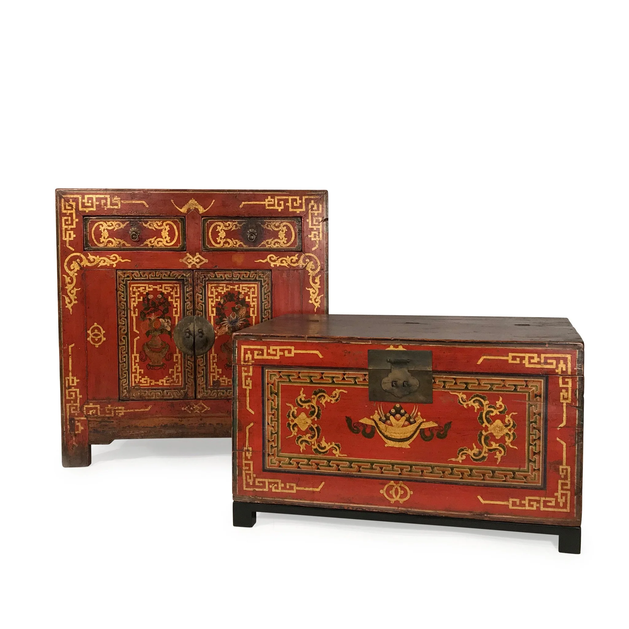 Mongolian Painted Chest From Gansu - 19thC - Image 2