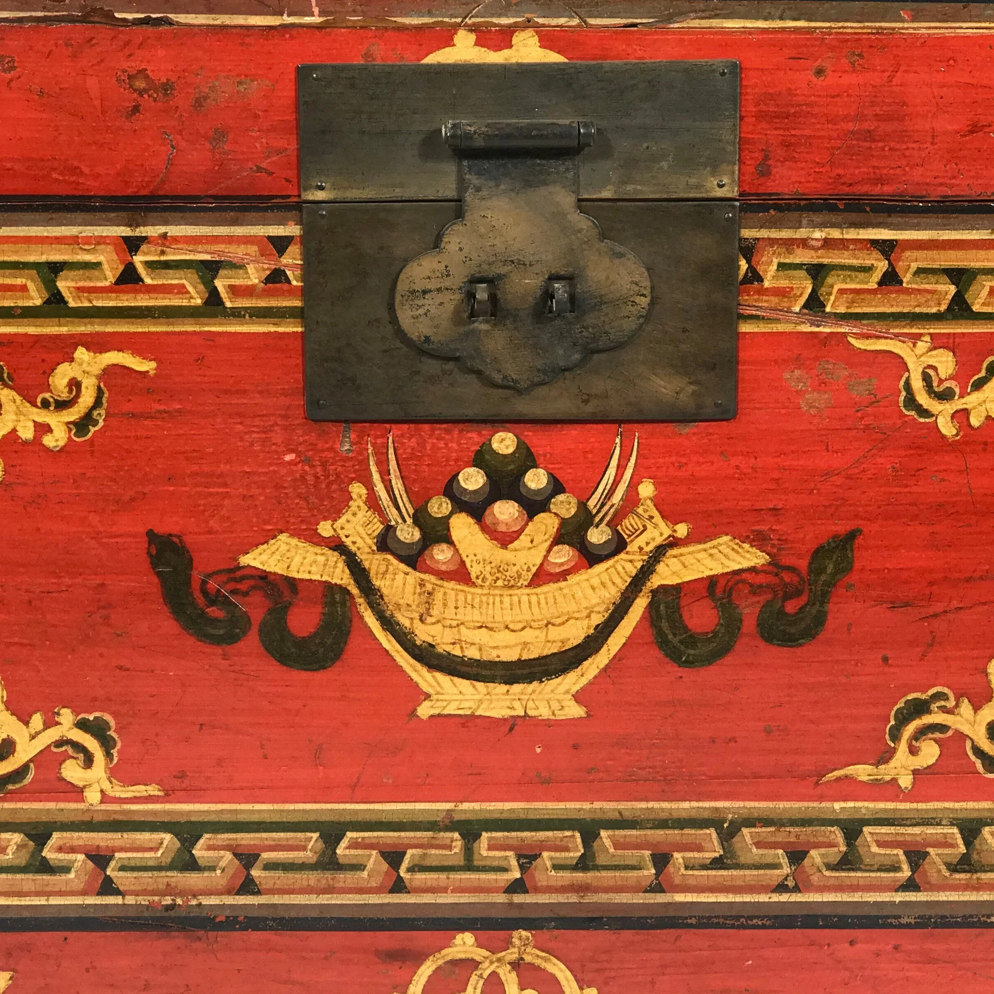 Mongolian Painted Chest From Gansu - 19thC - Image 6