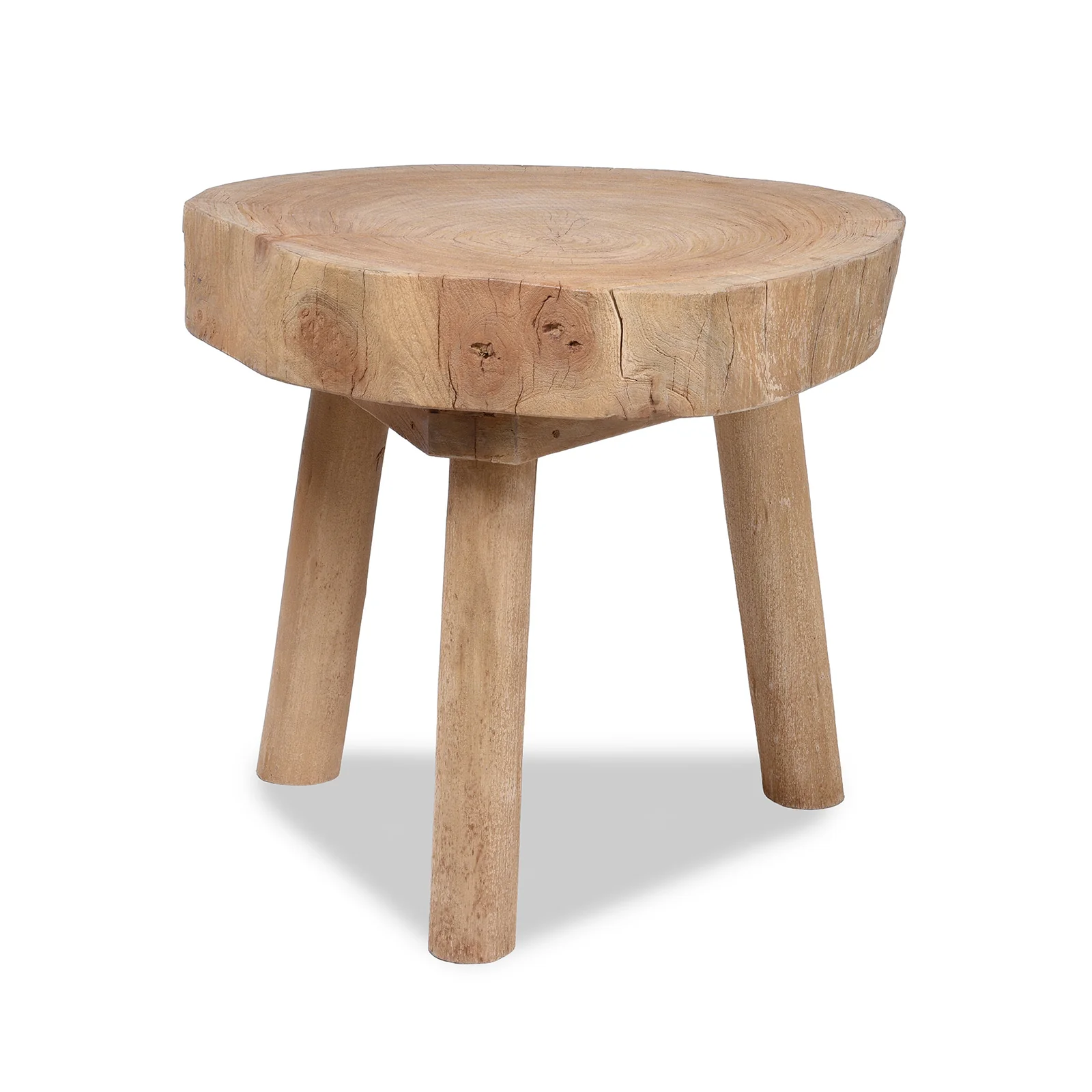 Rustic Farmers Chopping Block Side Table