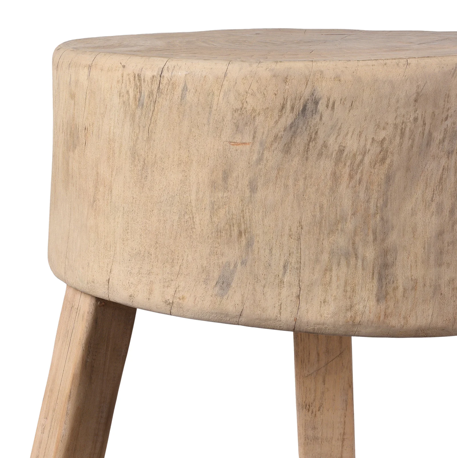 Farmers Chopping Block Stool - Yumu Elm - Image 2