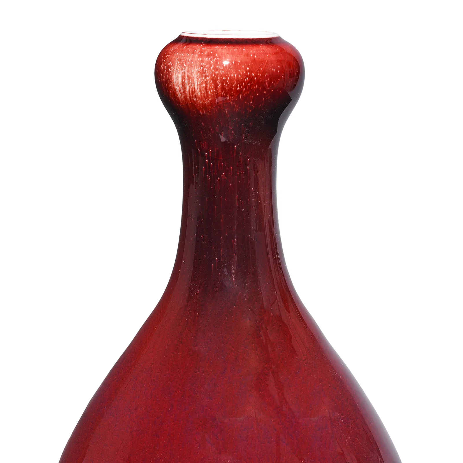 Flambe Glaze Porcelain Garlic Mouth Vase - Image 3