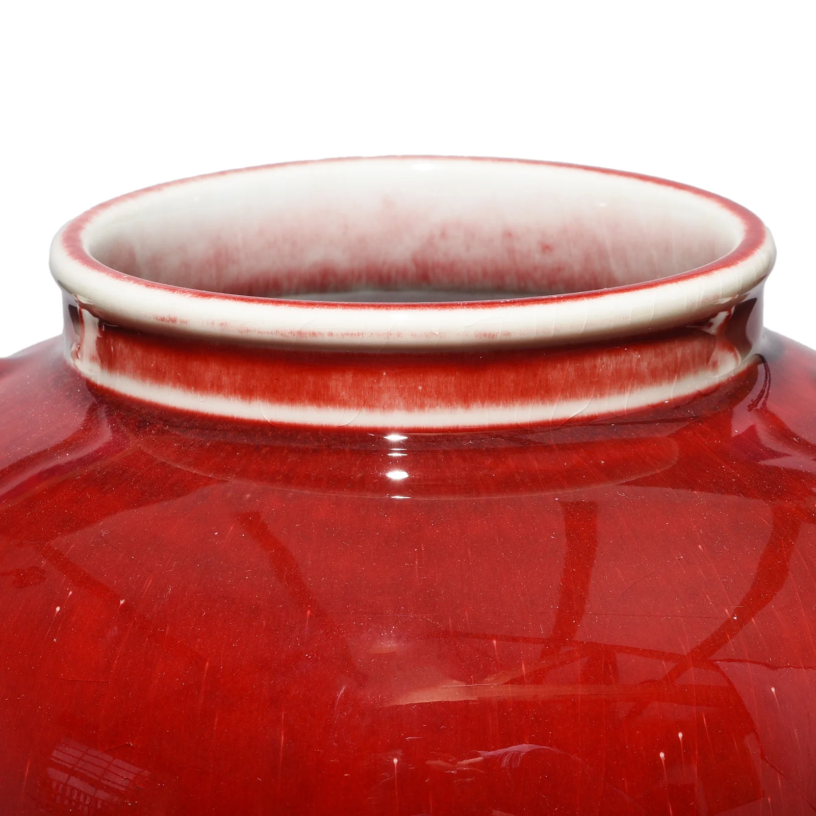 Sang De Boeuf Glaze Porcelain Lidded Urn - Image 4