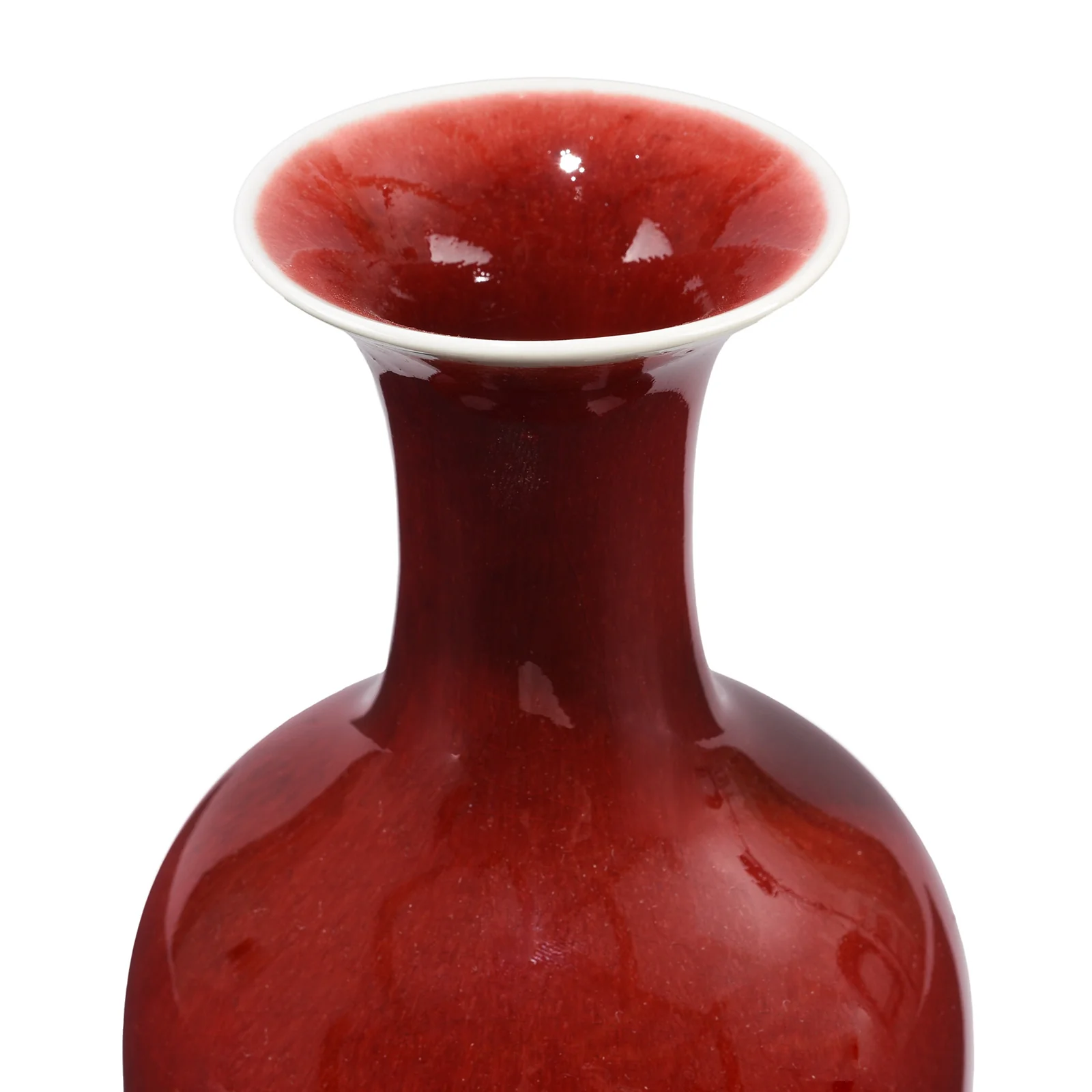Flambe Glaze Small Porcelain Flower Vase - Image 3