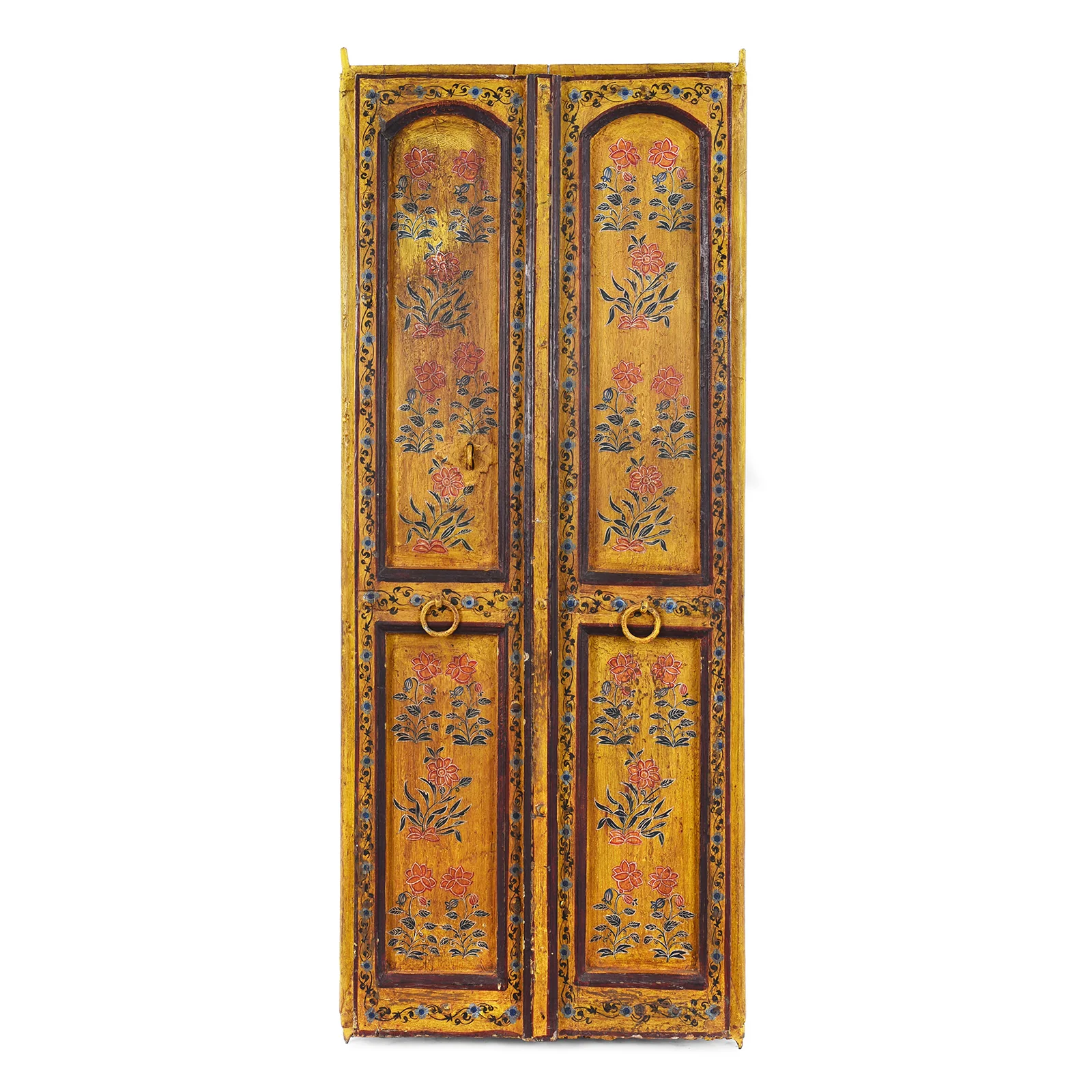 Vintage Painted Indian Doors - Image 2