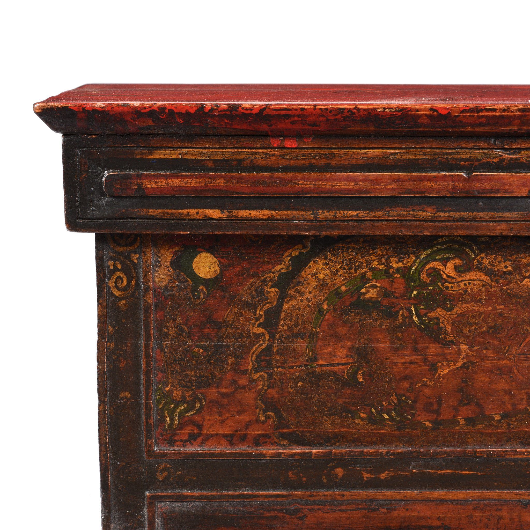 Folding Painted 'Choksar' Prayer Table from Tibet 19thC - Image 2