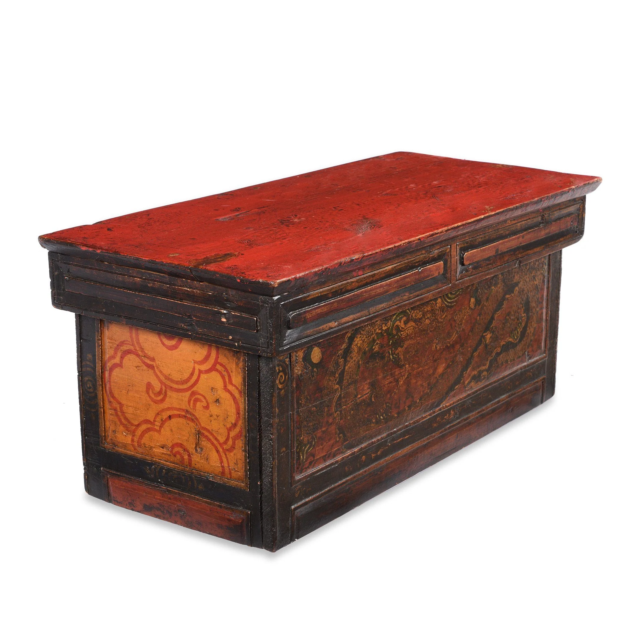 Folding Painted 'Choksar' Prayer Table from Tibet 19thC - Image 4