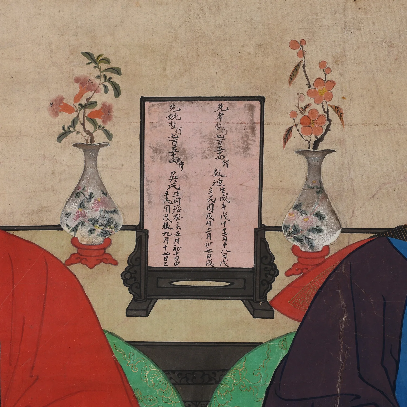 Framed Chinese Ancestor Painting - Ca 1928 - Image 6